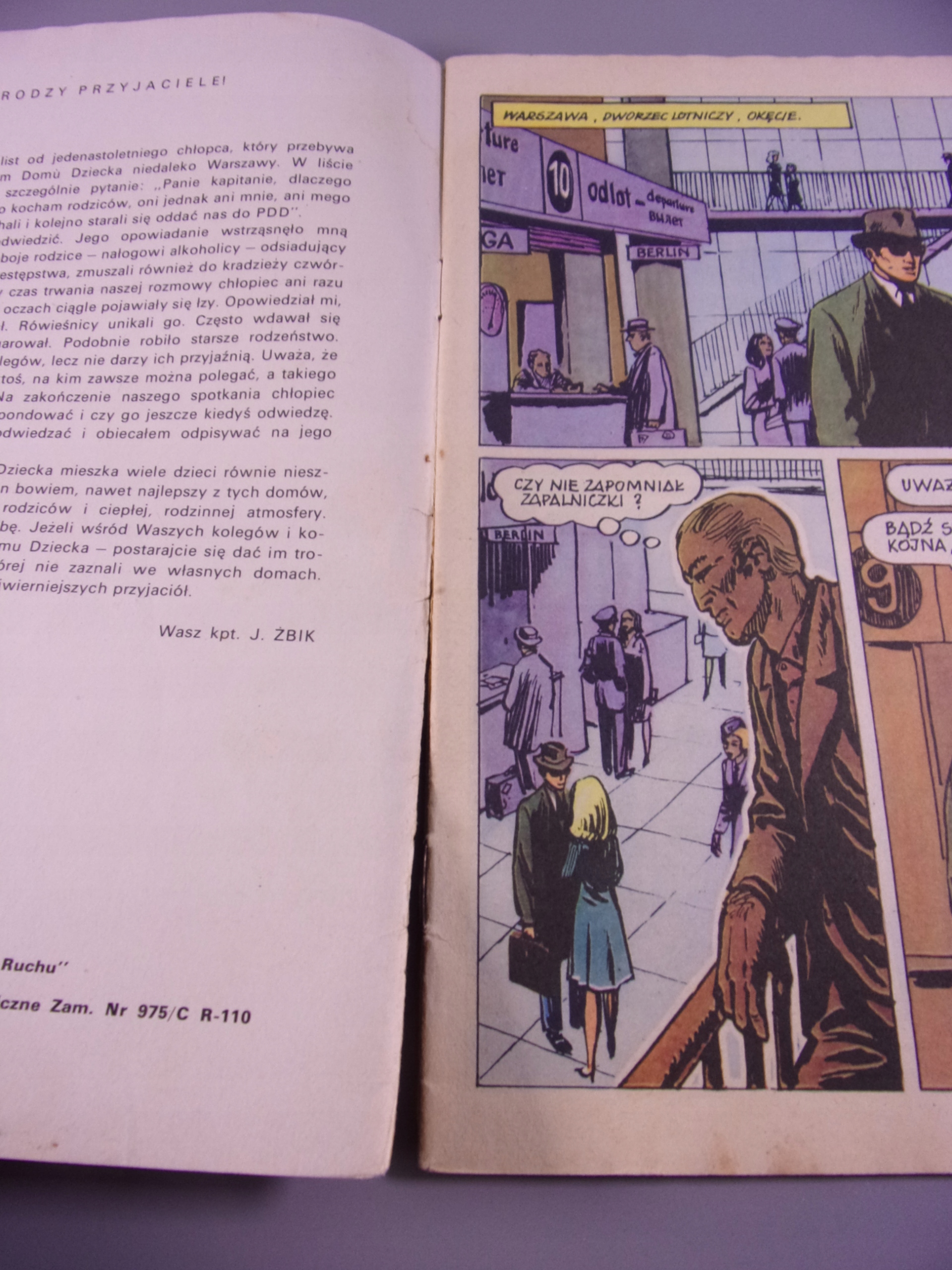 KAPITAN ŻBIK ZAPALNICZKA Z POZYTYWKĄ 1974 r. wydanie II