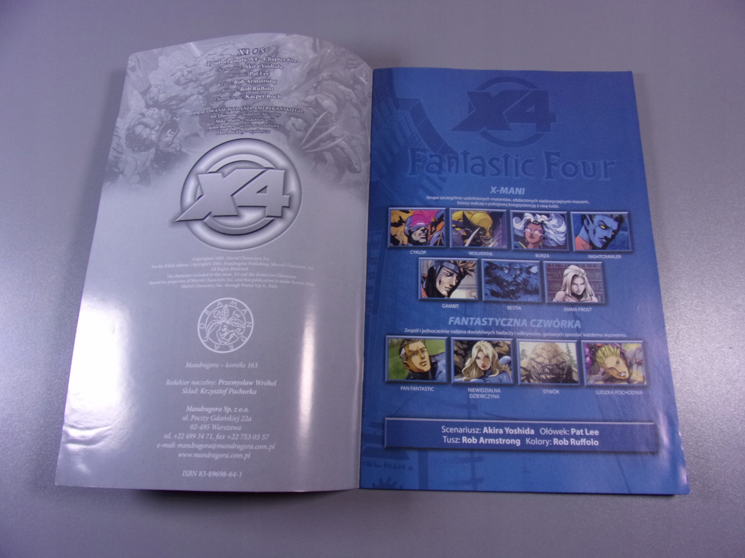 X-MANI i FANTASTYCZNA CZWÓRKA X4 #5 2005 r. MANDRAGORA