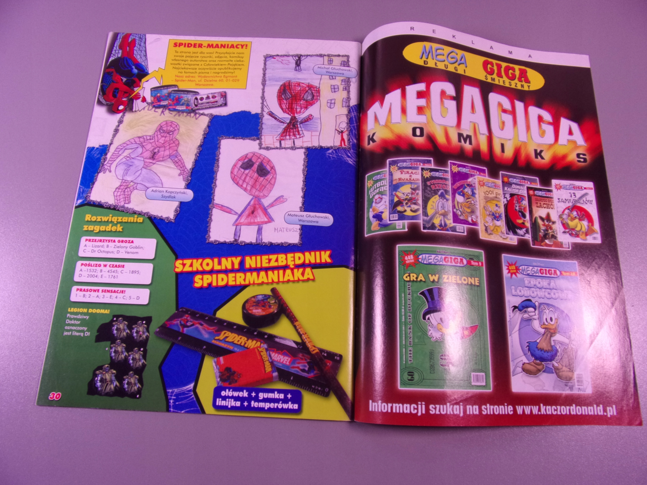 SPIDER-MAN MAGAZYN 01/2008 z plakatem