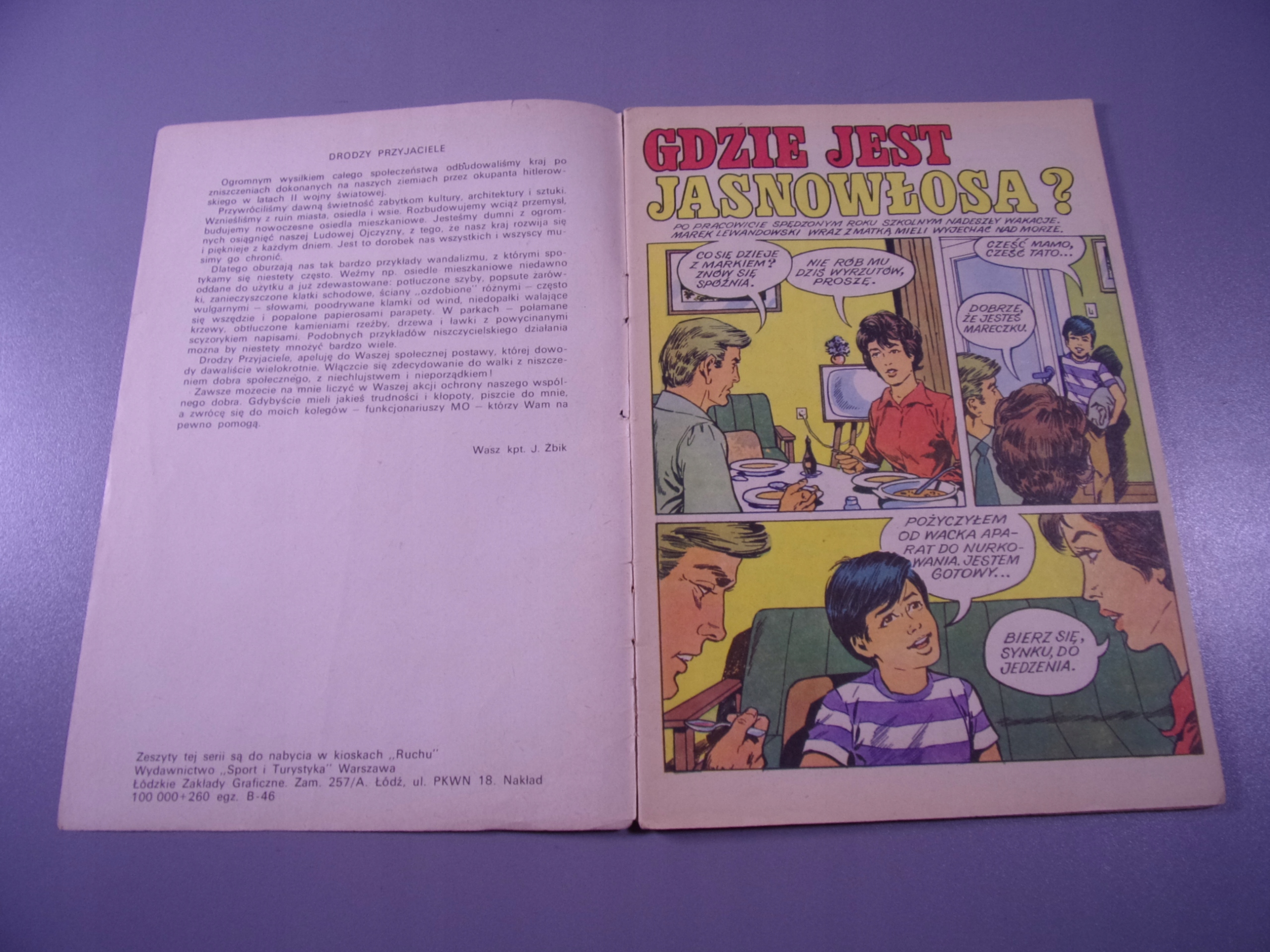 KAPITAN ŻBIK GDZIE JEST JASNOWŁOSA? wydanie I 1975 r.