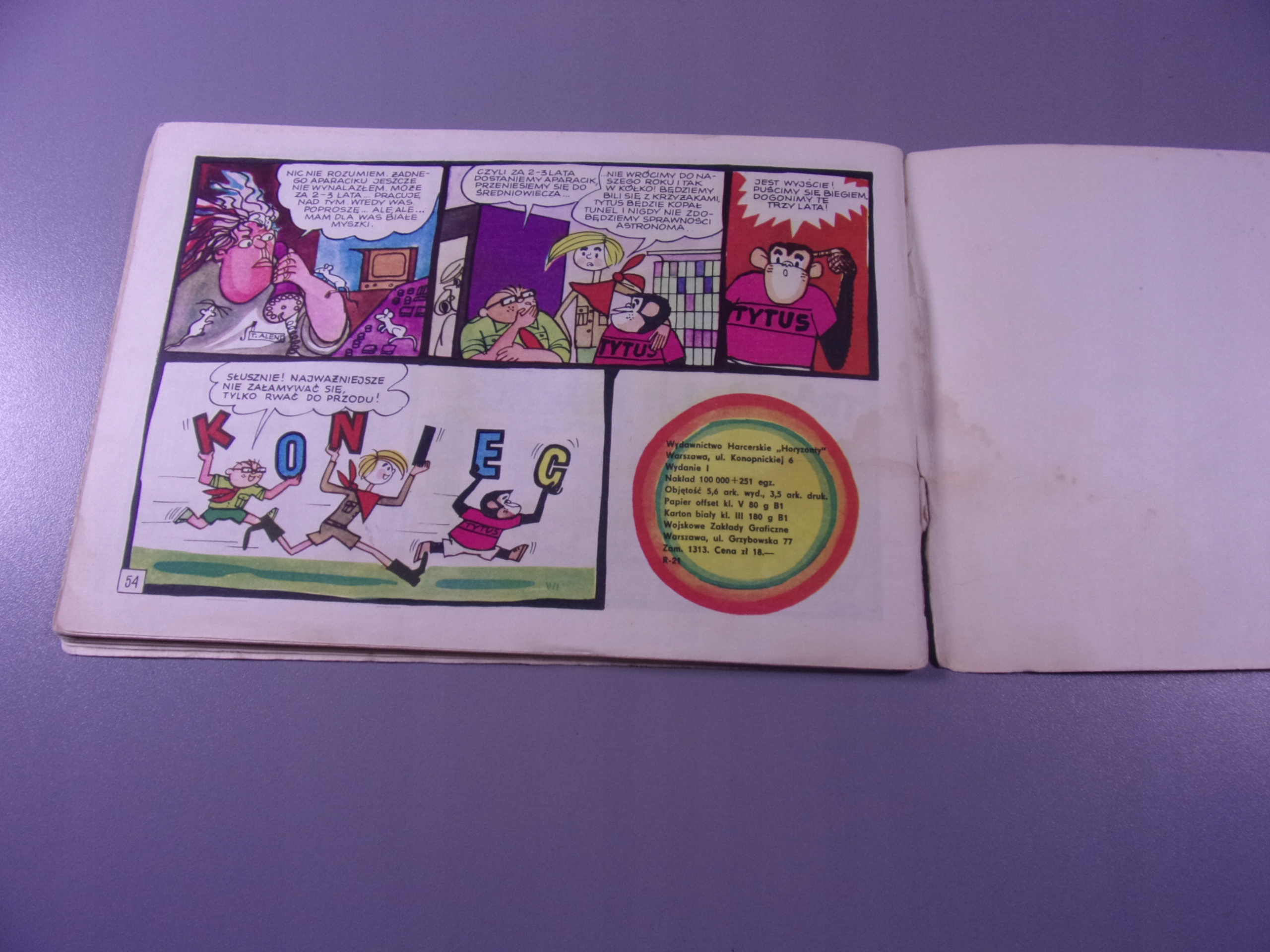 TYTUS księga VIII 1973 r. wyd. I HORYZONTY