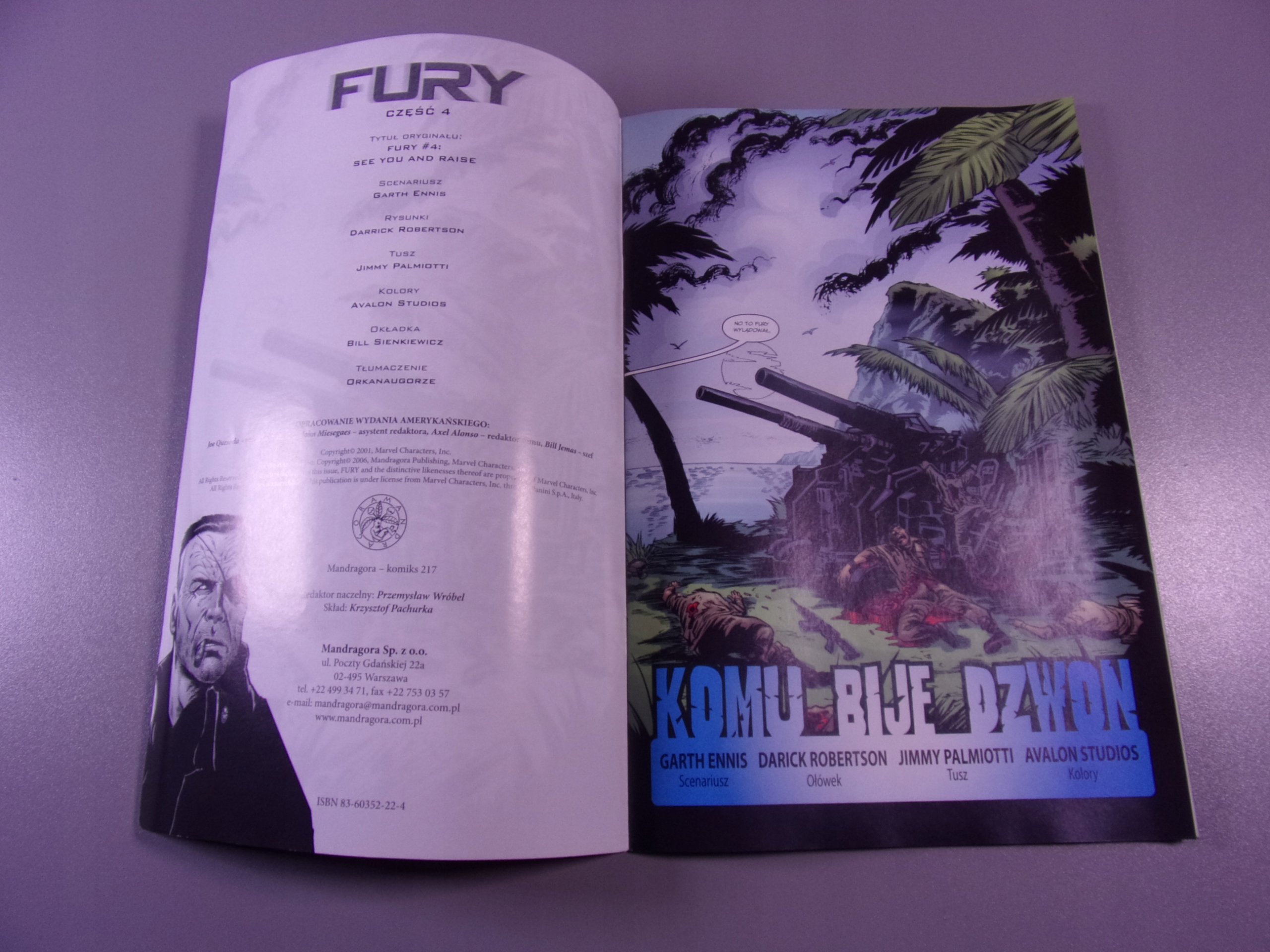 FURY #4 2006 r. MANDRAGORA