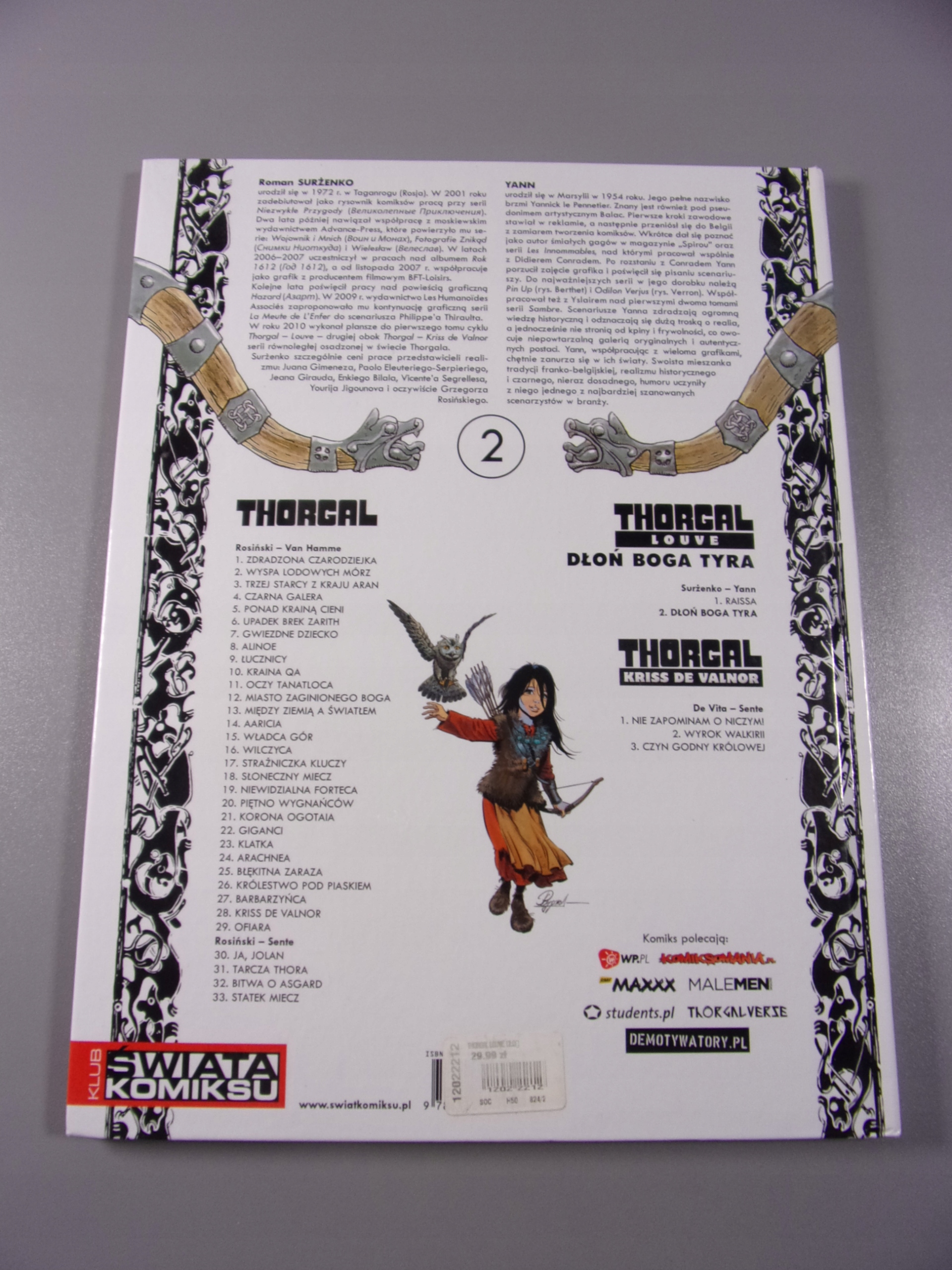 THORGAL LOUVE 2. DŁOŃ BOGA TYRA 2012 r. wyd. I twarda okładka