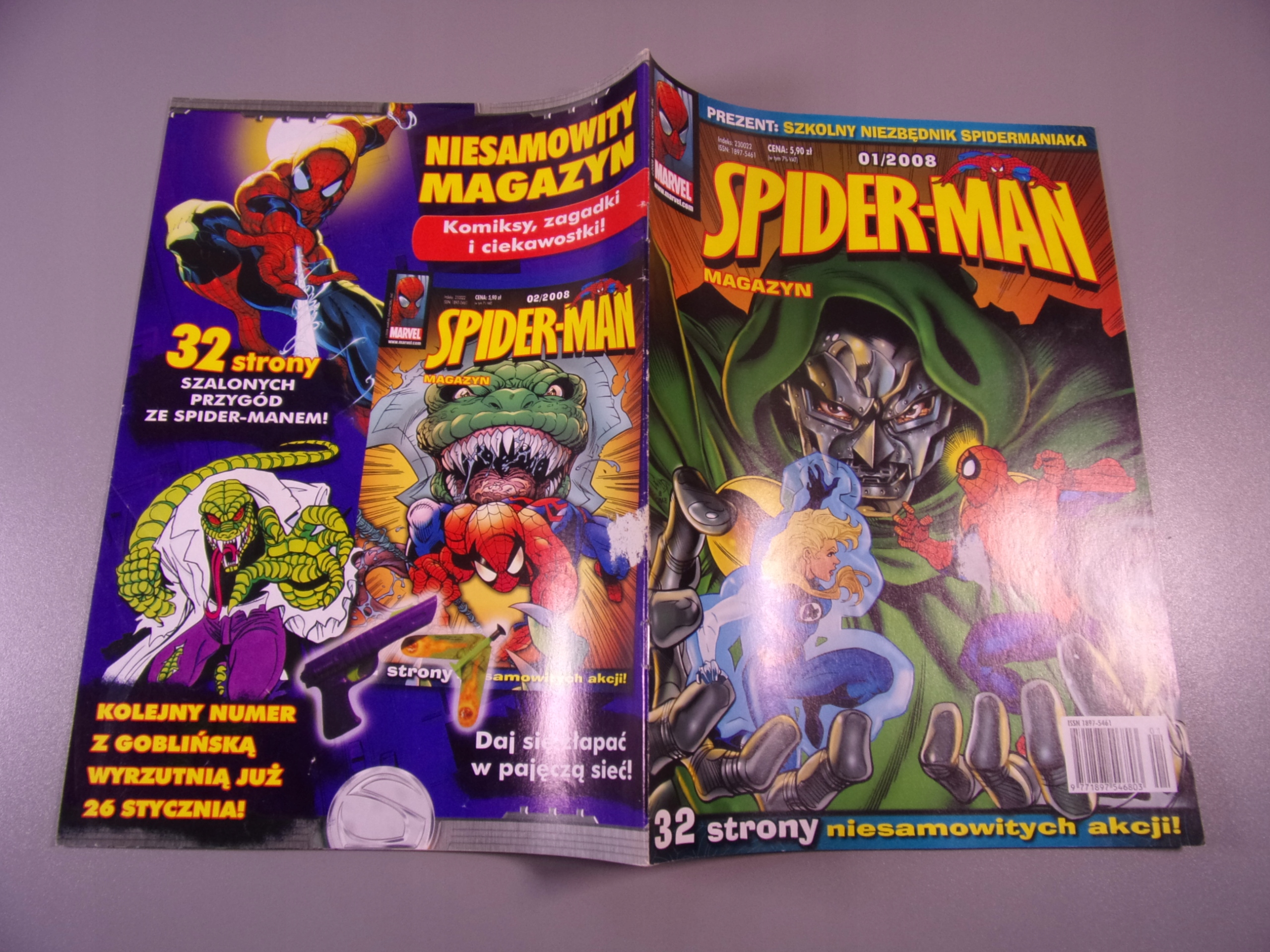 SPIDER-MAN MAGAZYN 01/2008 z plakatem