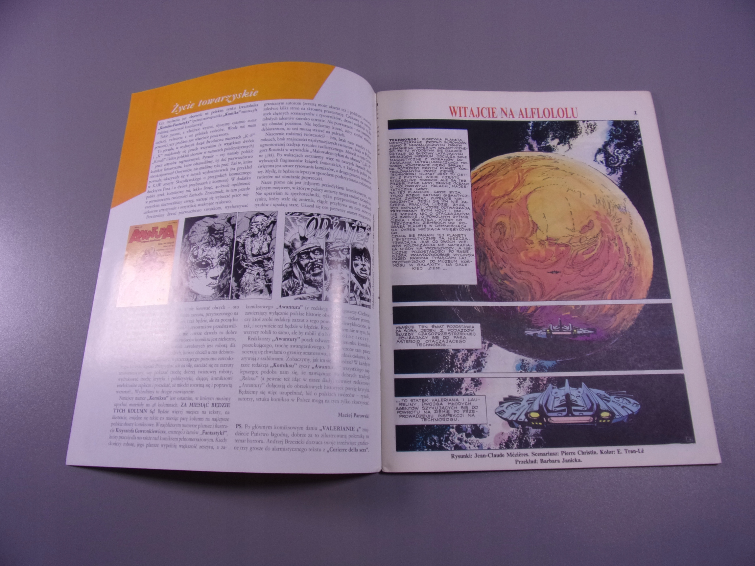 KOMIKS 3/1991 VALERIAN 4 WITAJCIE NA ALFLOLOLU