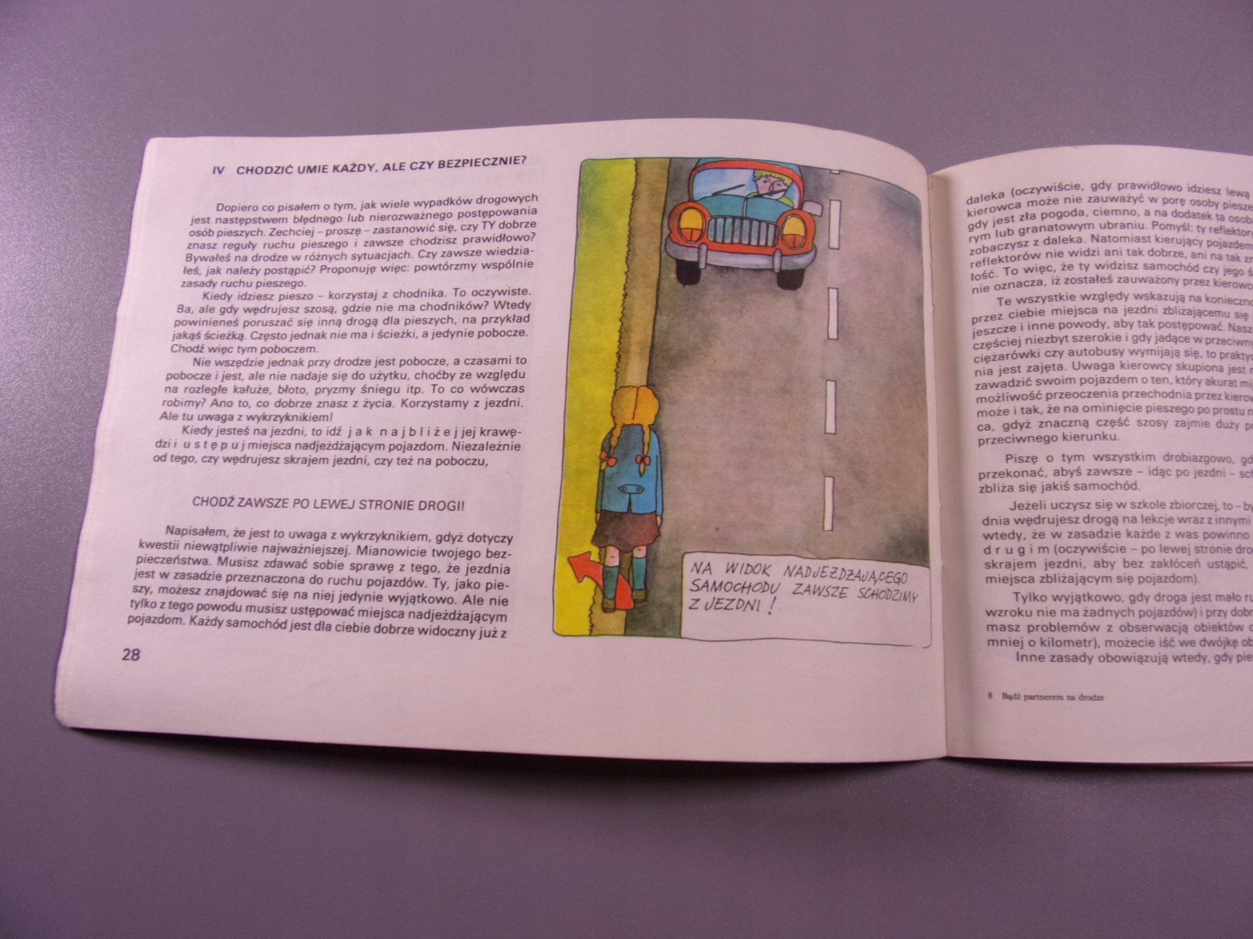 BĄDŹ PARTNEREM NA DRODZE ilustracje Katarzyna Gintowt wyd. I 1985 r.