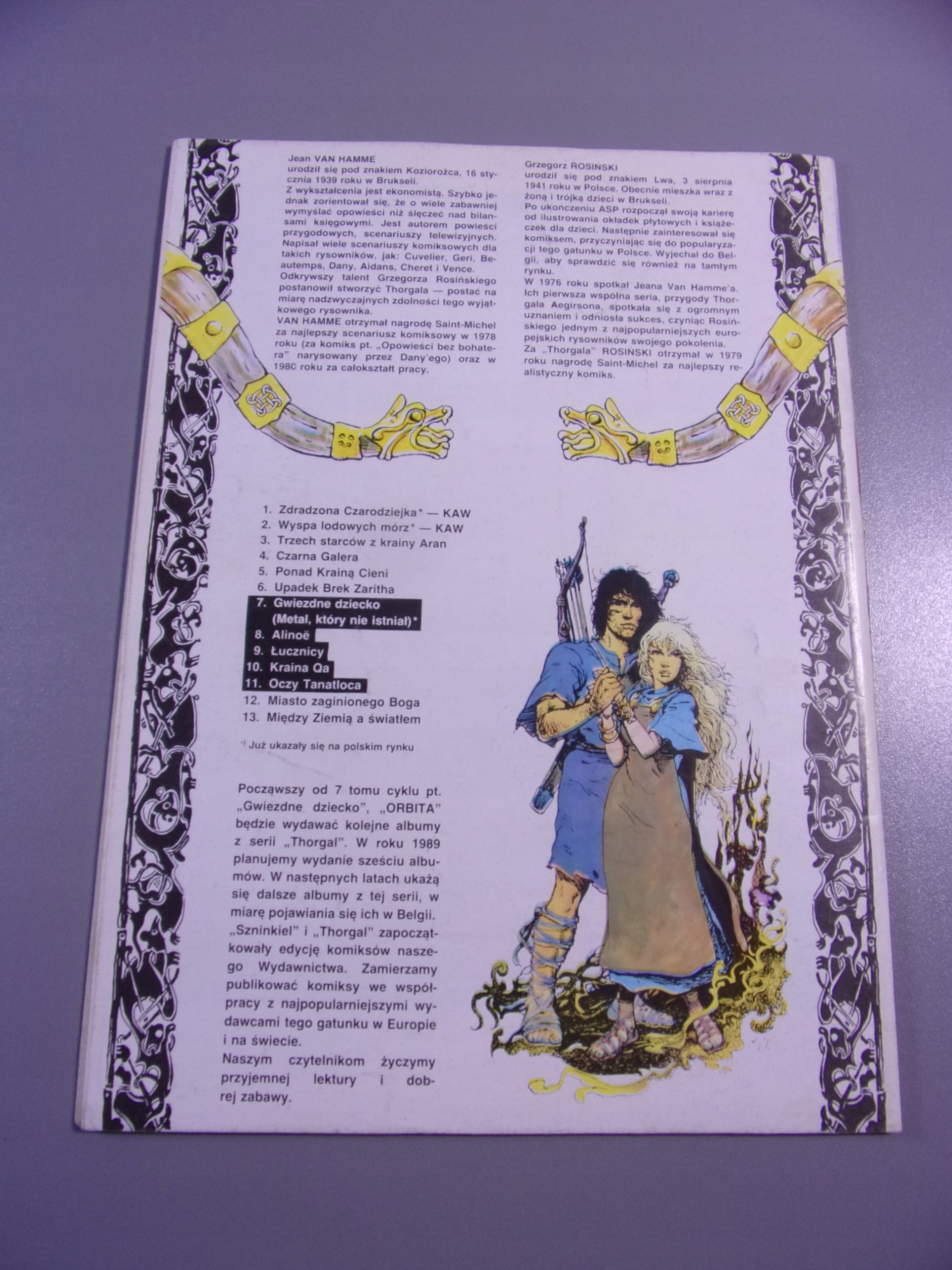 THORGAL OCZY TANATLOCA wyd. I 1989 r. ORBITA