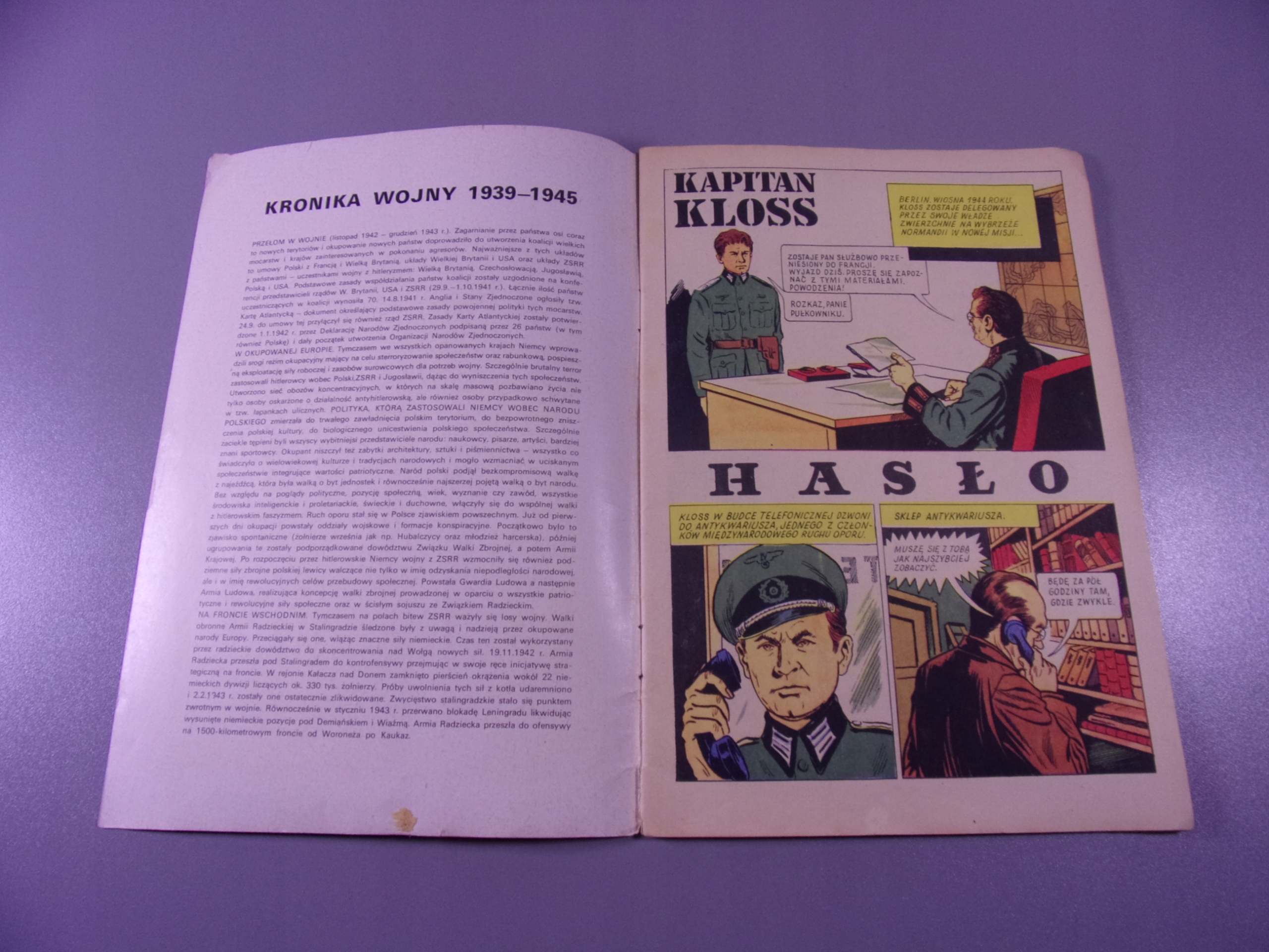 KAPITAN KLOSS HASŁO wyd. I 1972 r.