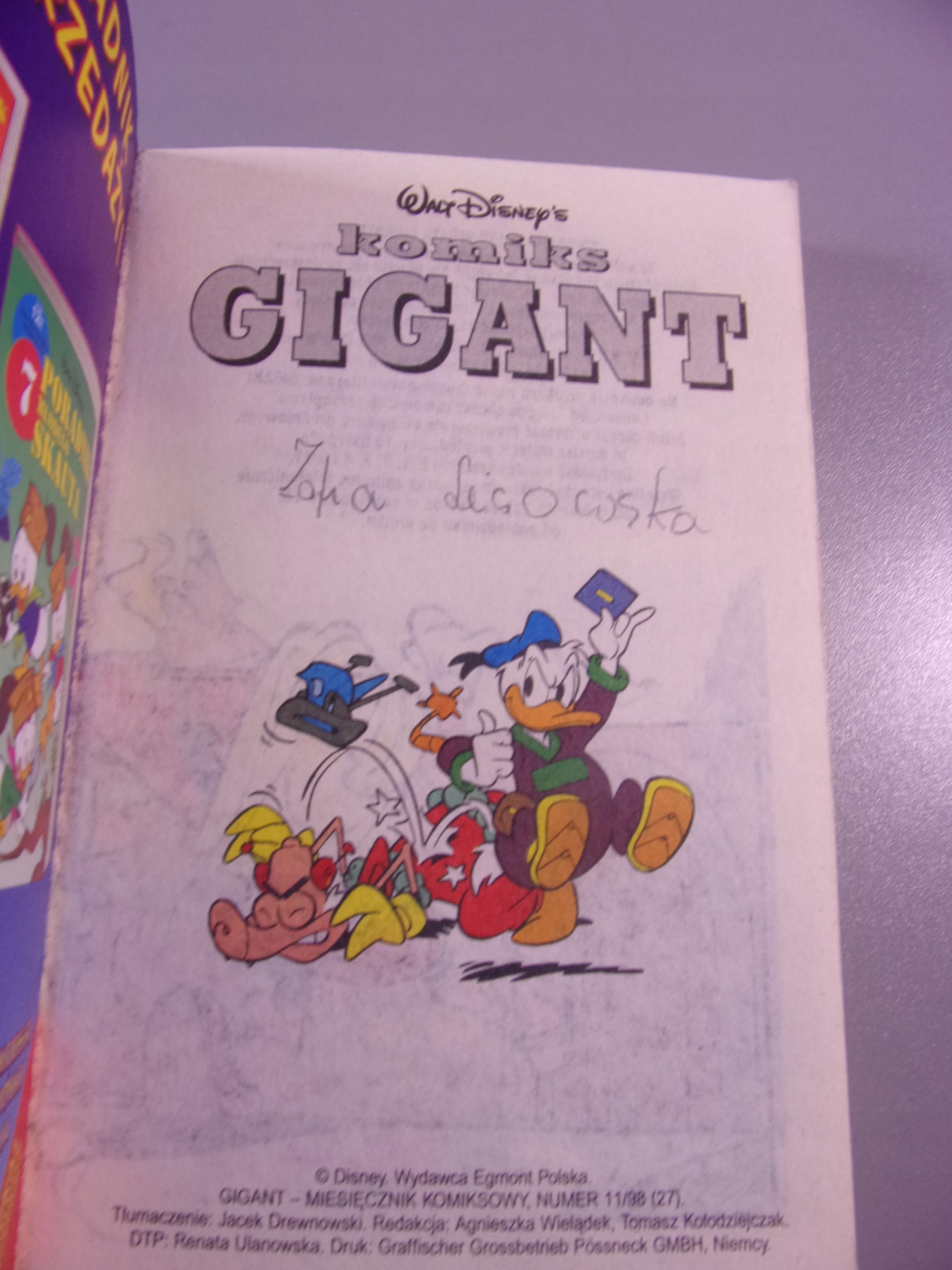 KOMIKS GIGANT 11/98 PLANETA SKARBÓW