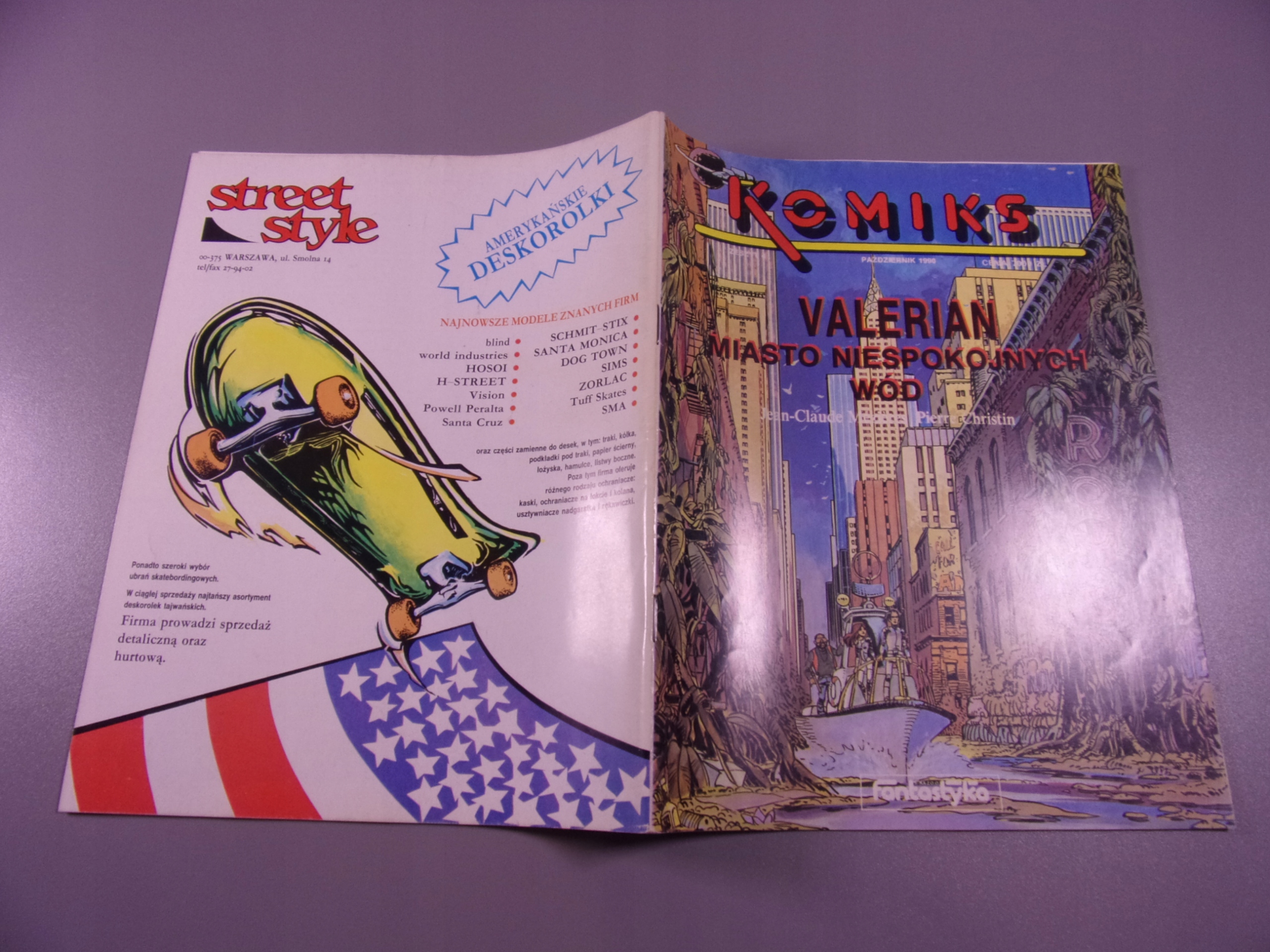 KOMIKS 10/1990 VALERIAN 1. MIASTO NIESPOKOJNYCH WÓD