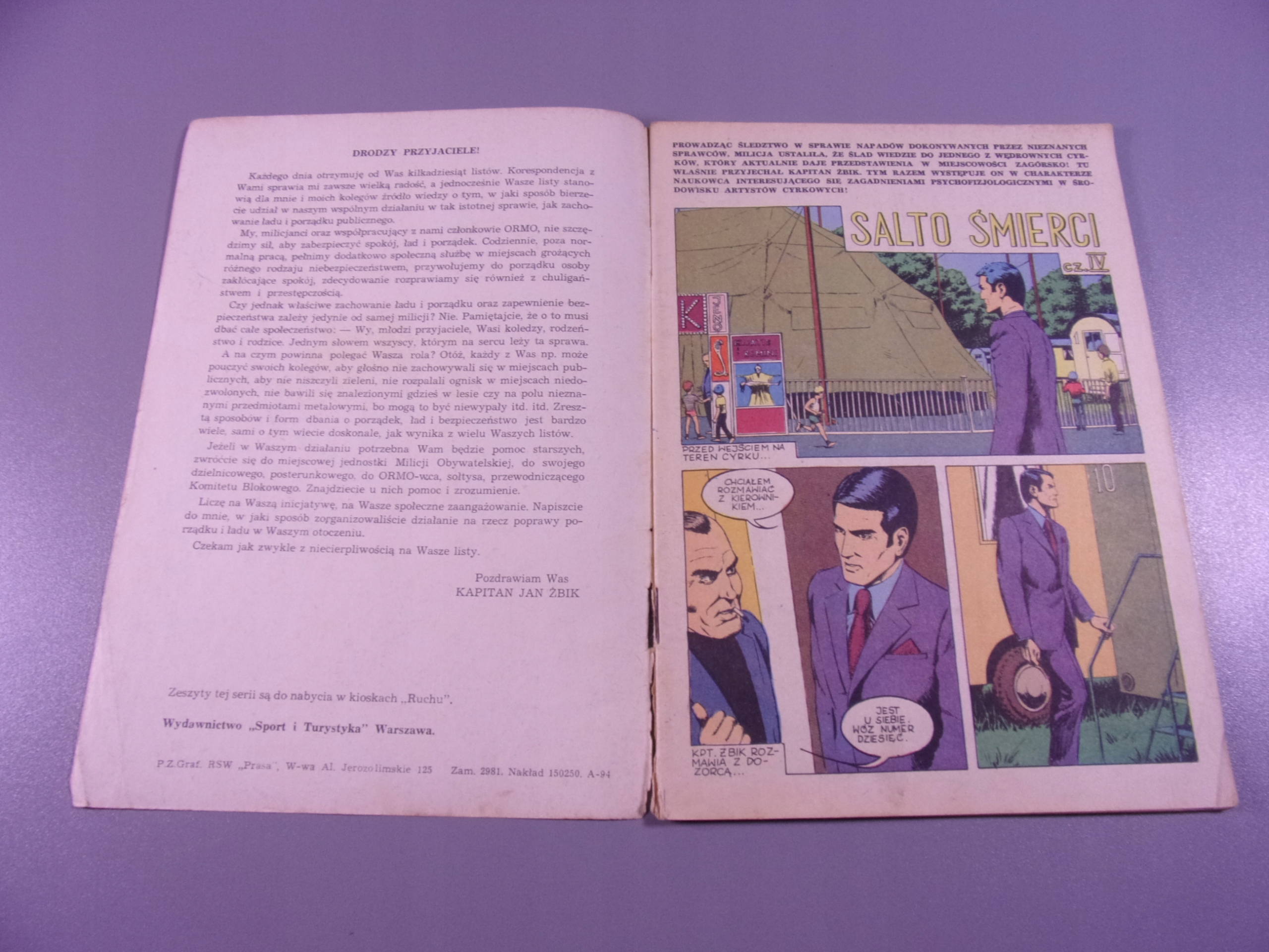KAPITAN ŻBIK SALTO ŚMIERCI wydanie I 1972 r.