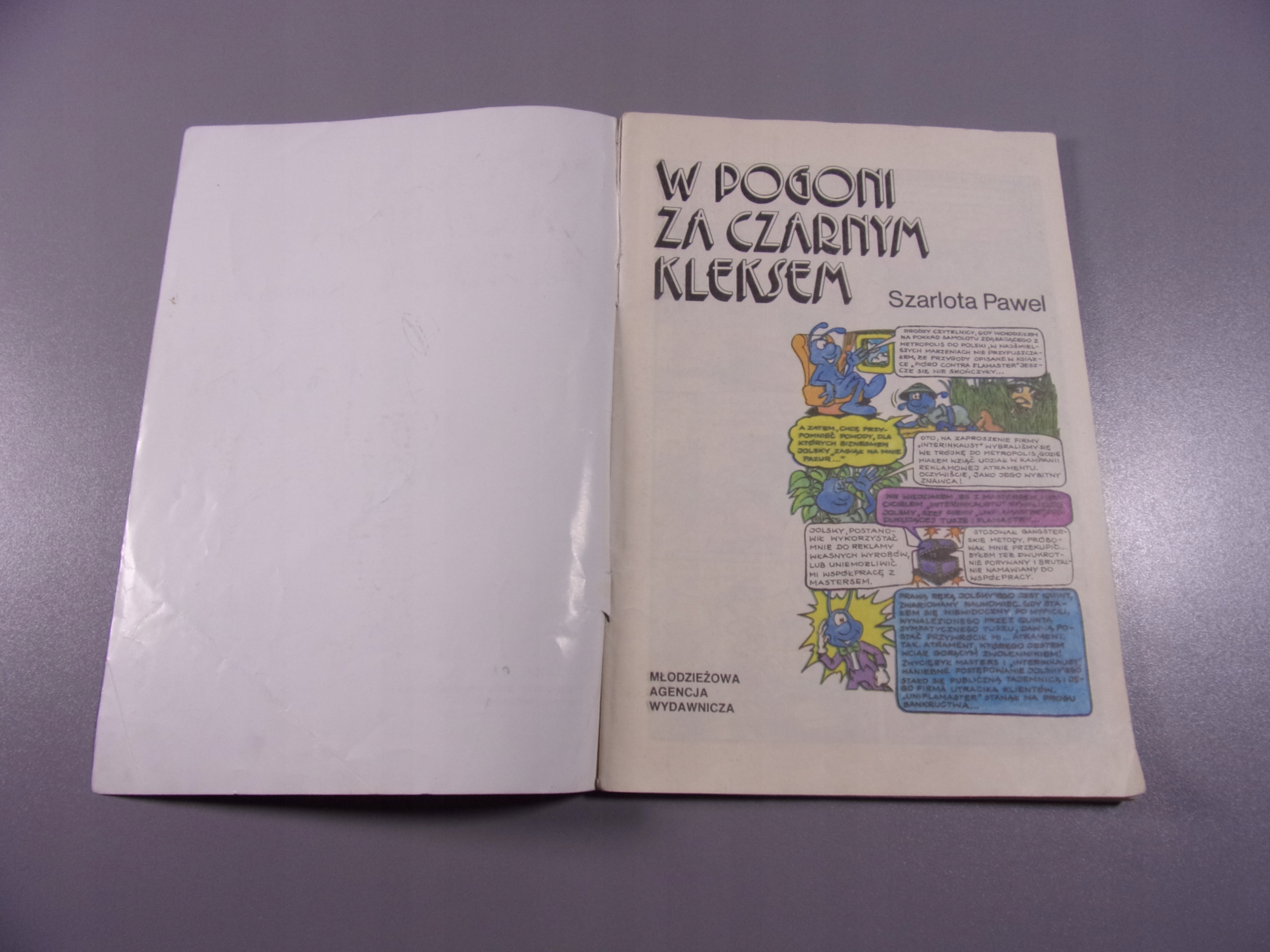KLEKS W POGONI ZA CZARNYM KLEKSEM 1989 r. wyd. I