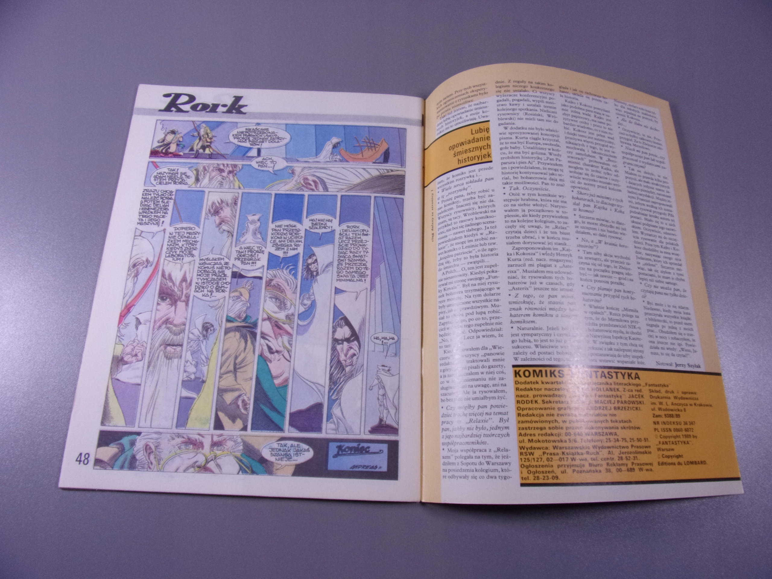 KOMIKS RORK PRZEJŚCIA 4/1989 r.