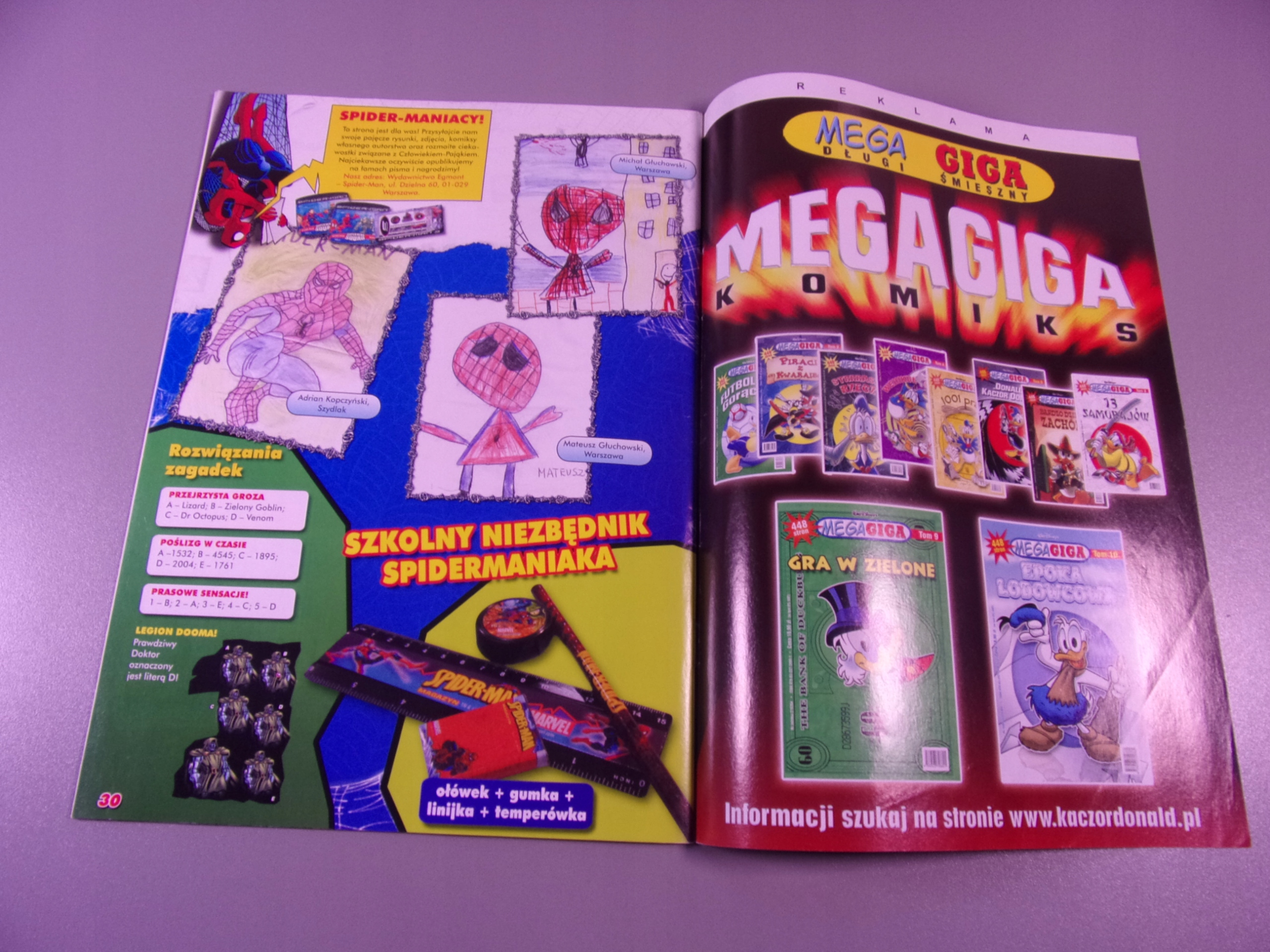 SPIDER-MAN MAGAZYN 01/2008 z plakatem