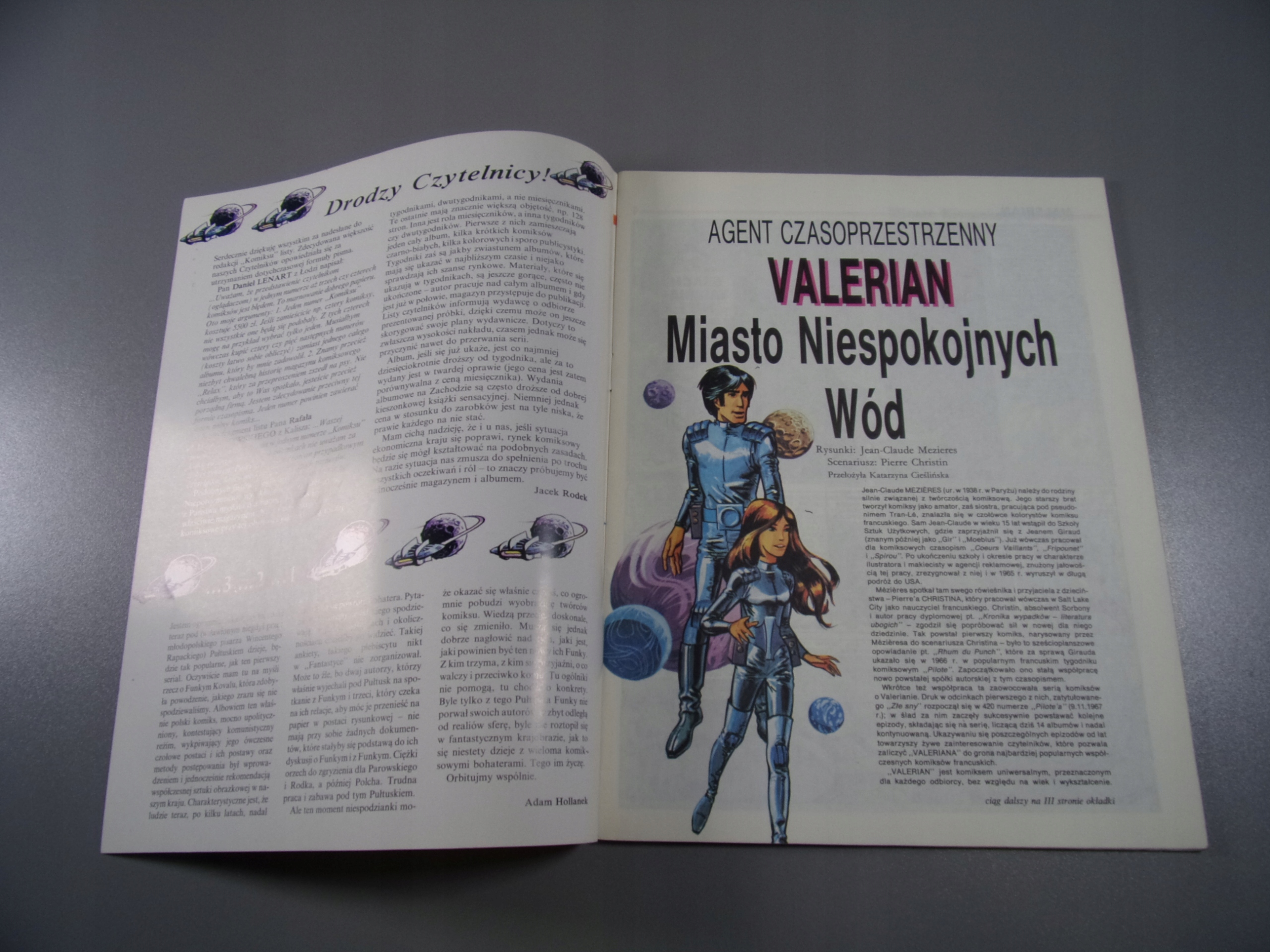 KOMIKS 10/1990 VALERIAN 1. MIASTO NIESPOKOJNYCH WÓD