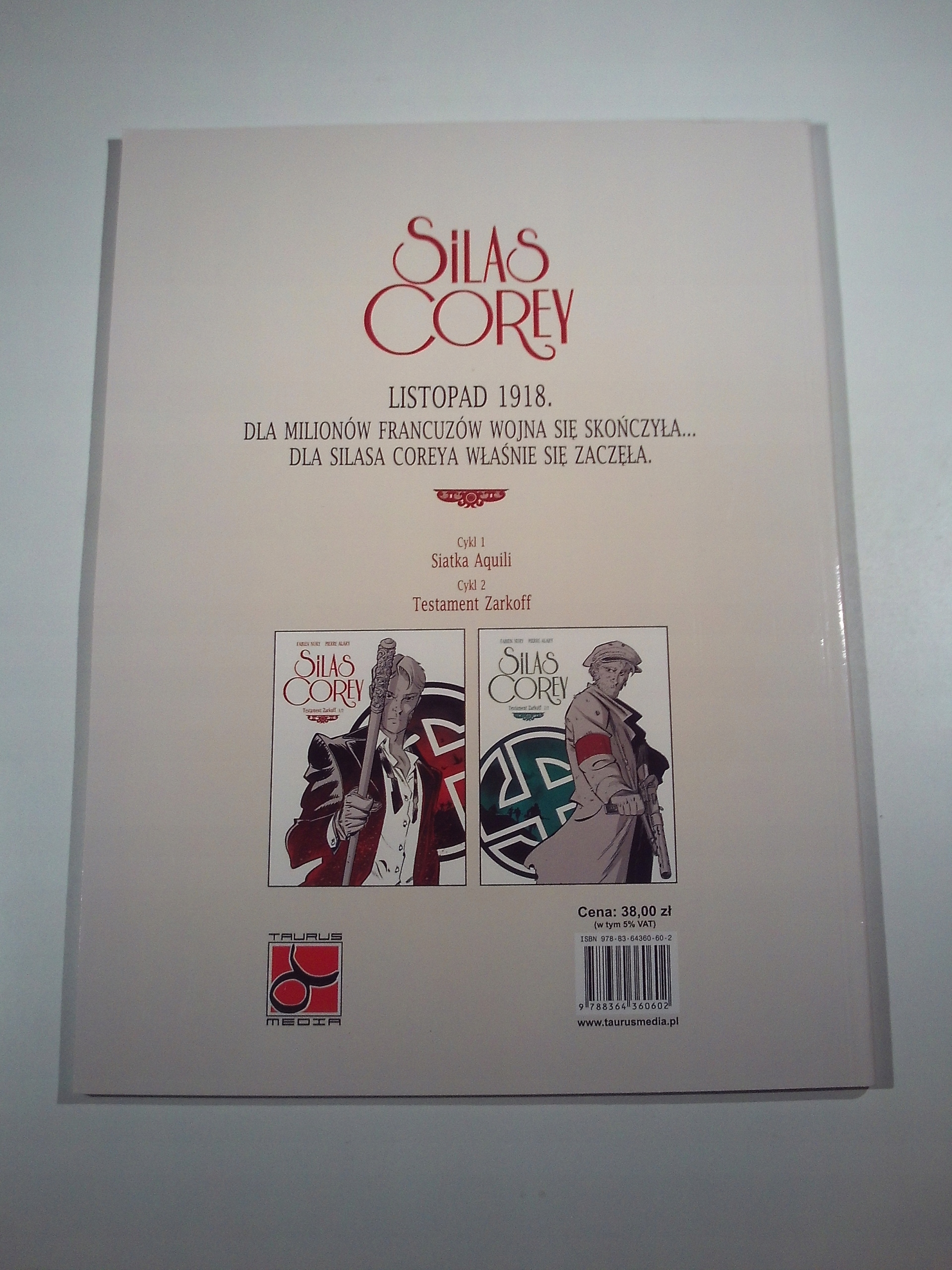 SILAS COREY TESTAMENT ZARKOFF 1/2 2015 r.