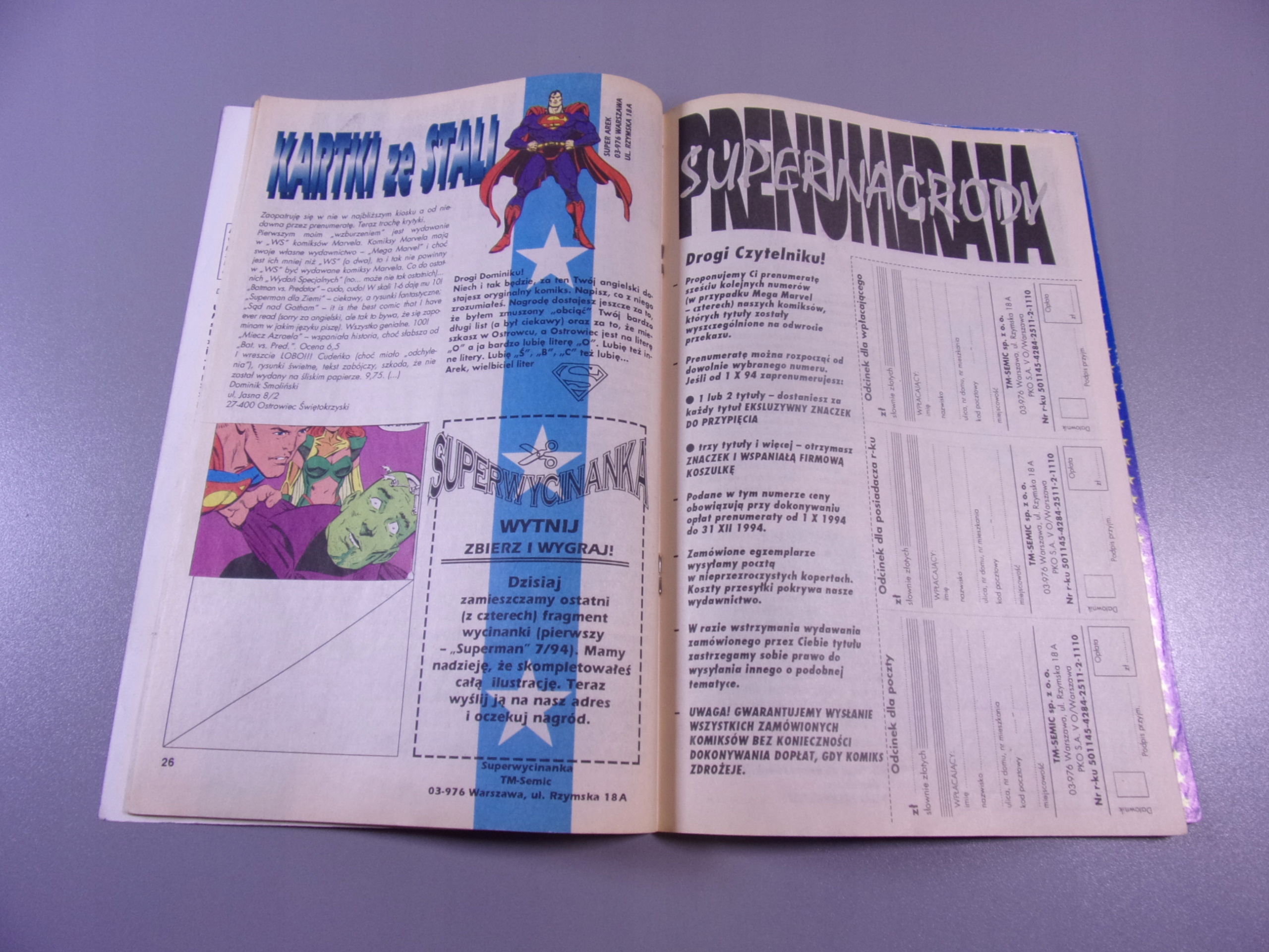 SUPERMAN 10/94 TM-Semic