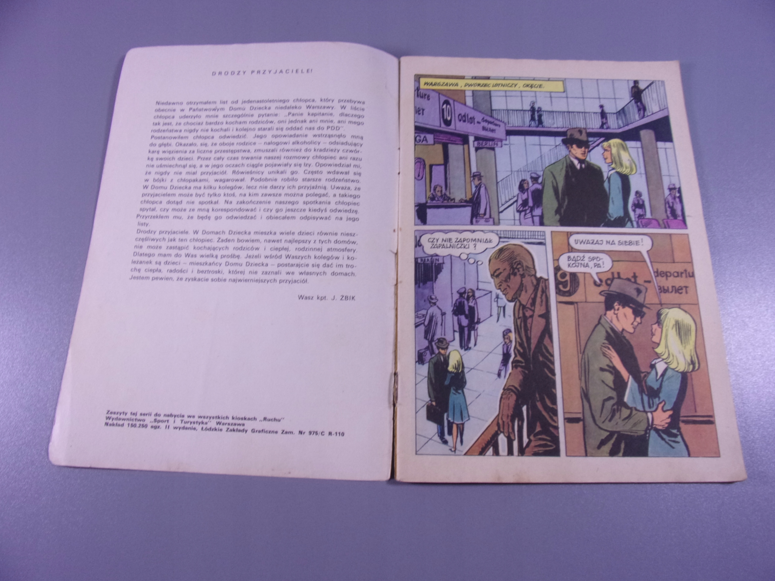 KAPITAN ŻBIK ZAPALNICZKA Z POZYTYWKĄ 1974 r. wydanie II