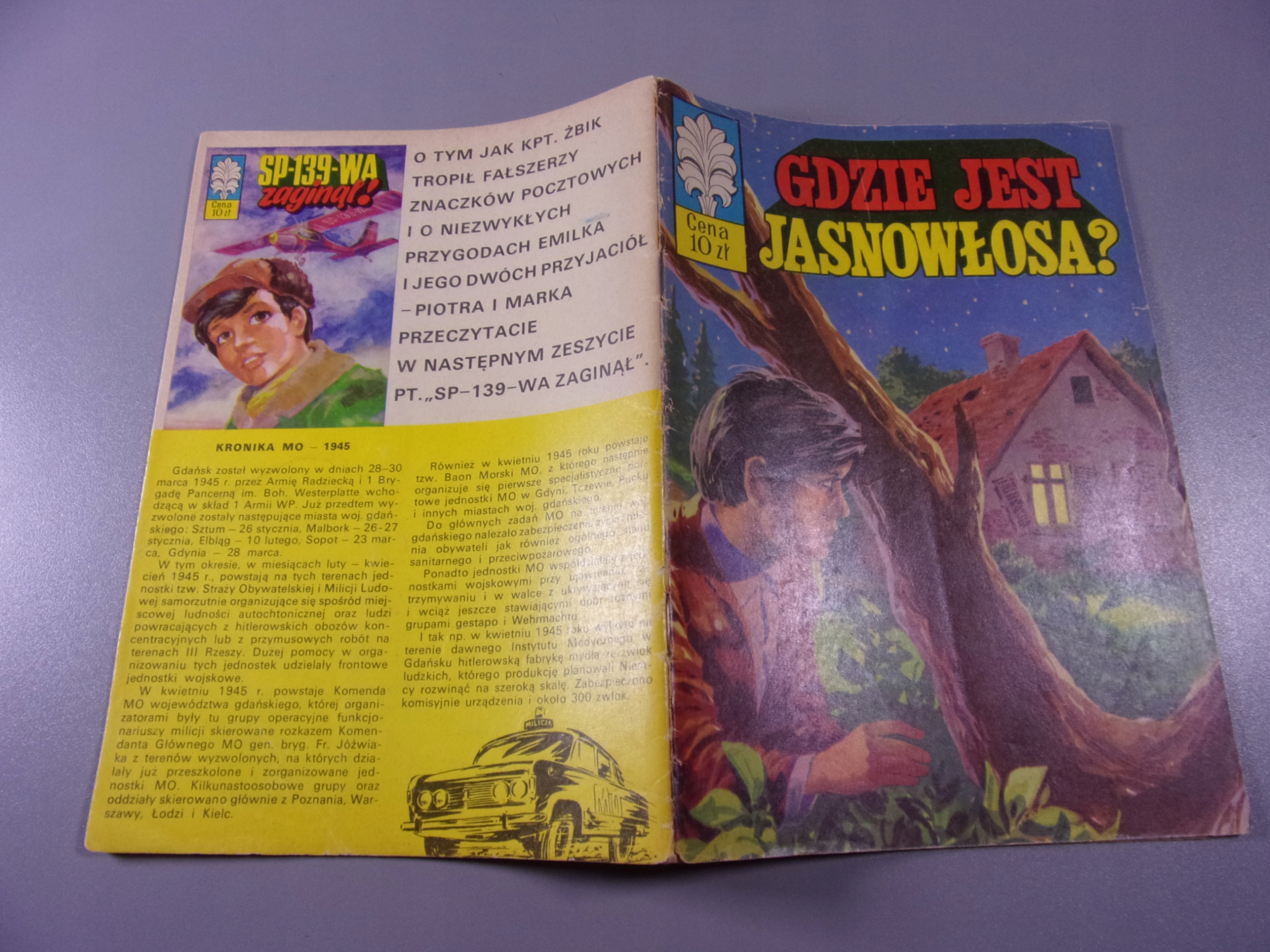 KAPITAN ŻBIK GDZIE JEST JASNOWŁOSA? wydanie I 1975 r.