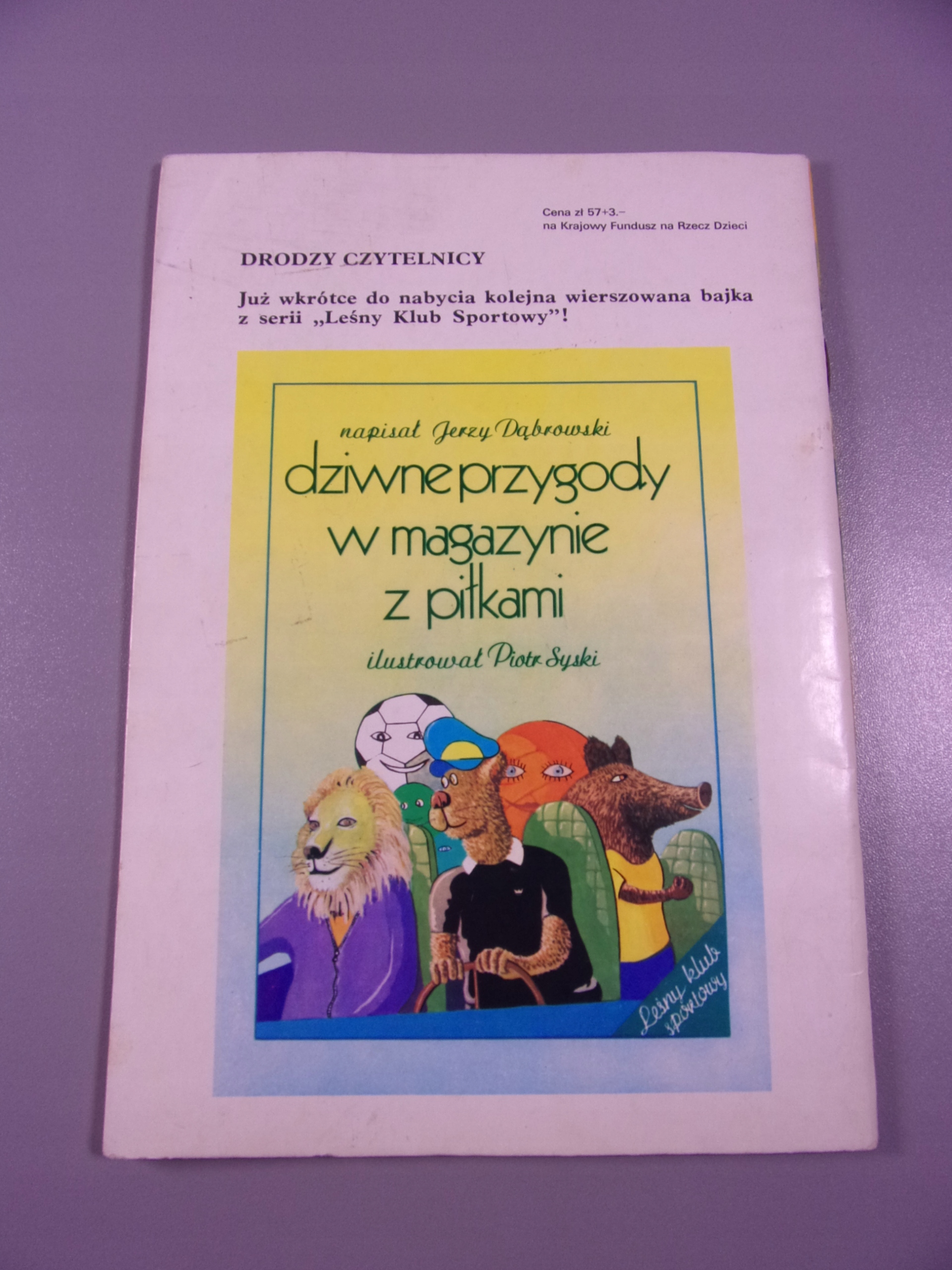 LEŚNY KLUB SPORTOWY - CUKIERNIA POD LIŚCIEM wyd. I 1984 r.