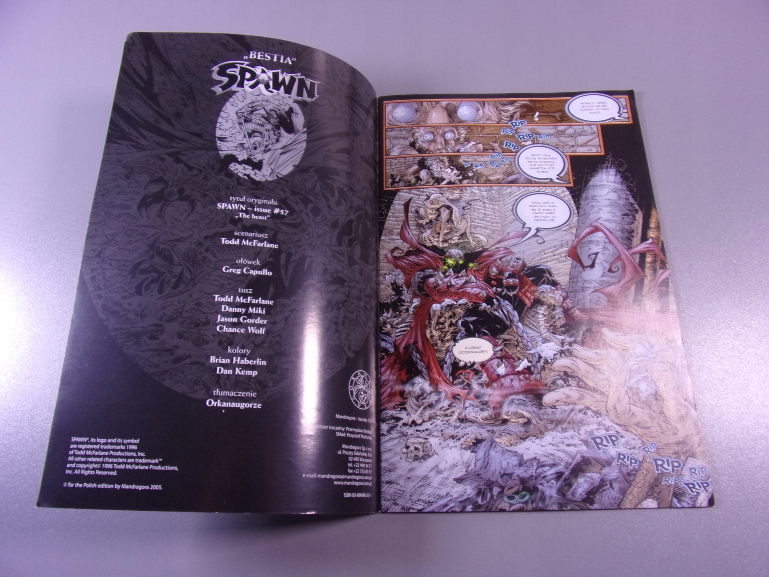 SPAWN #33 2005 r. MANDRAGORA