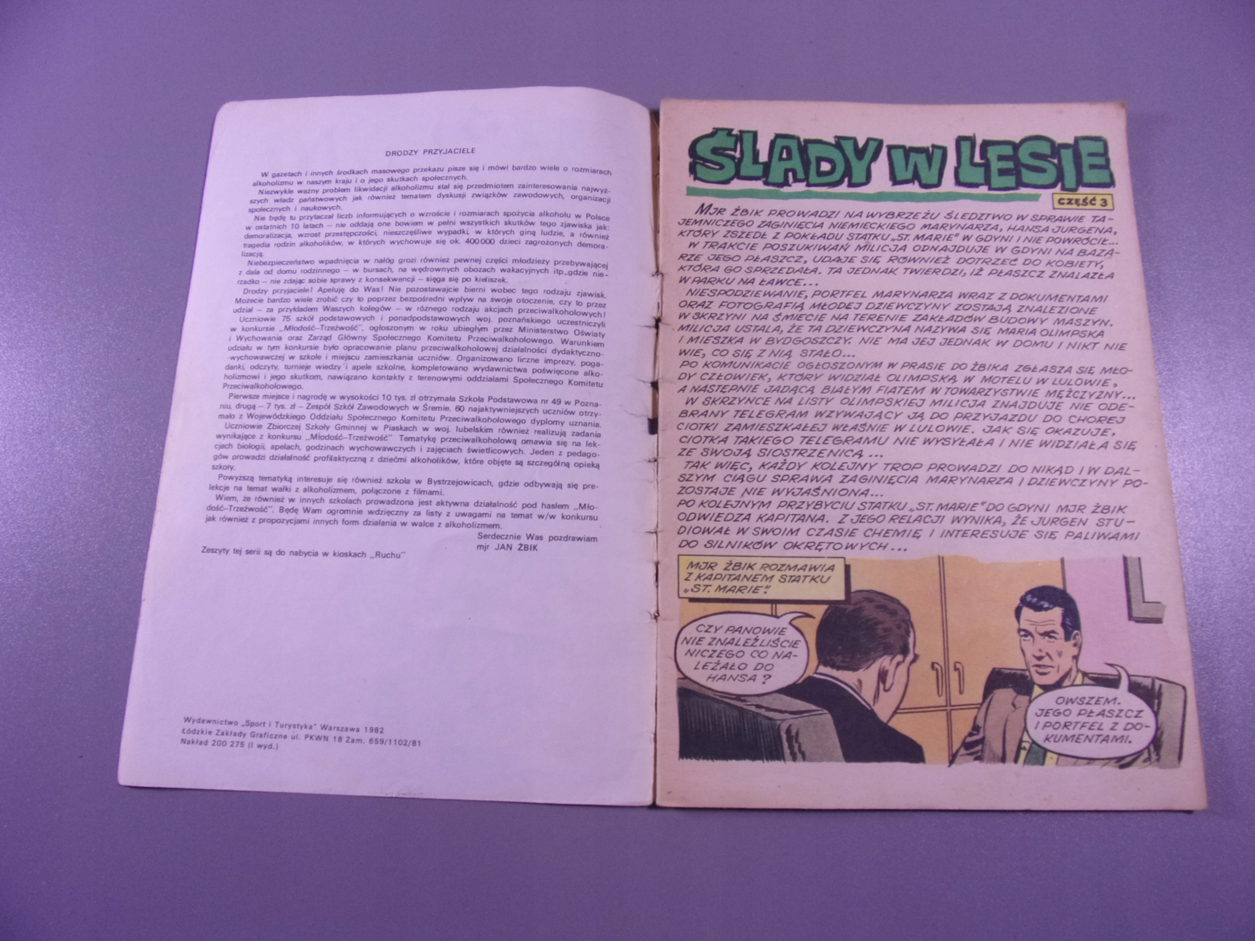 KAPITAN ŻBIK ŚLADY W LESIE część 3 wyd. I 1982 r.