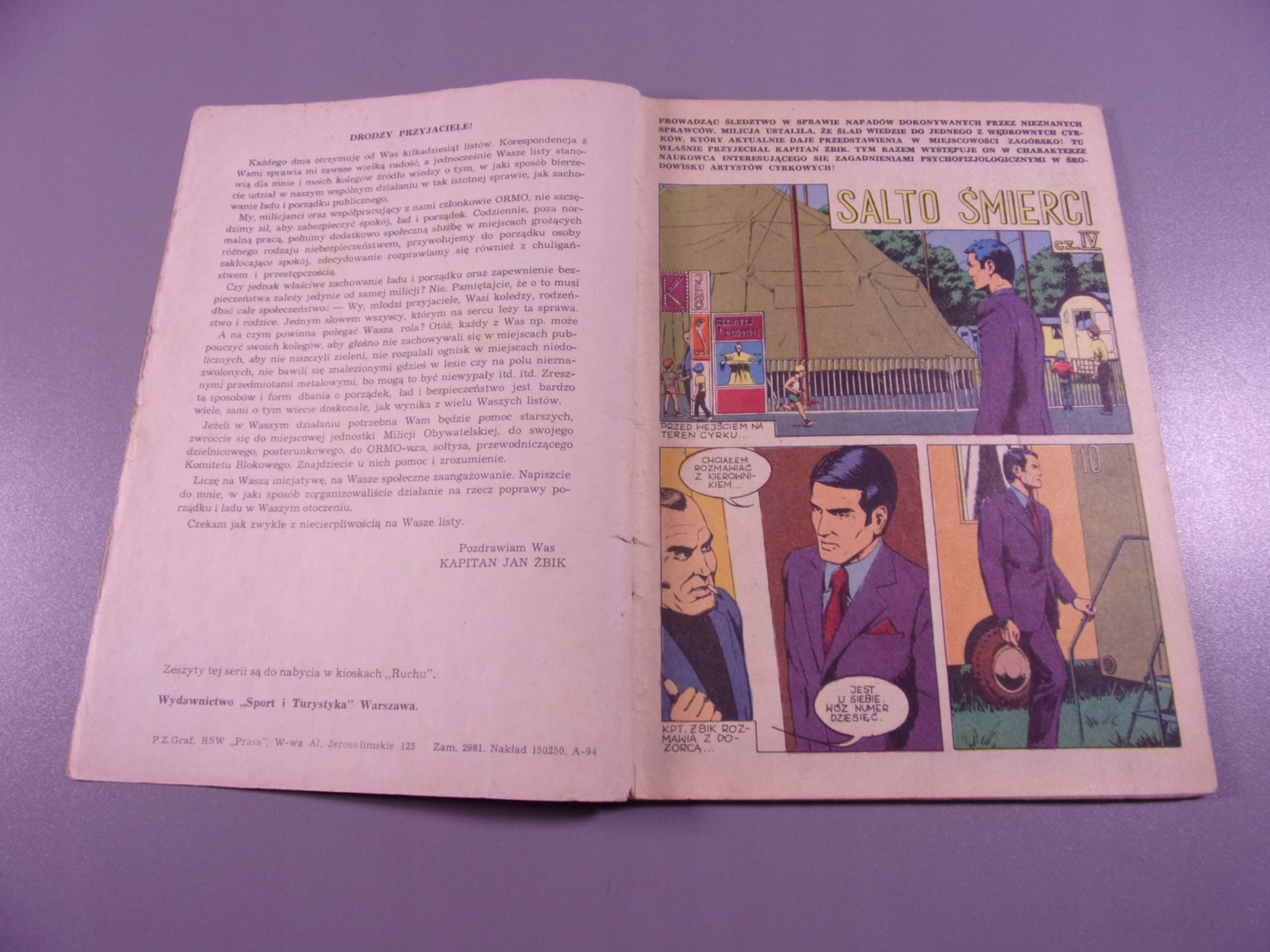 KAPITAN ŻBIK SALTO ŚMIERCI 1972 r. wydanie I