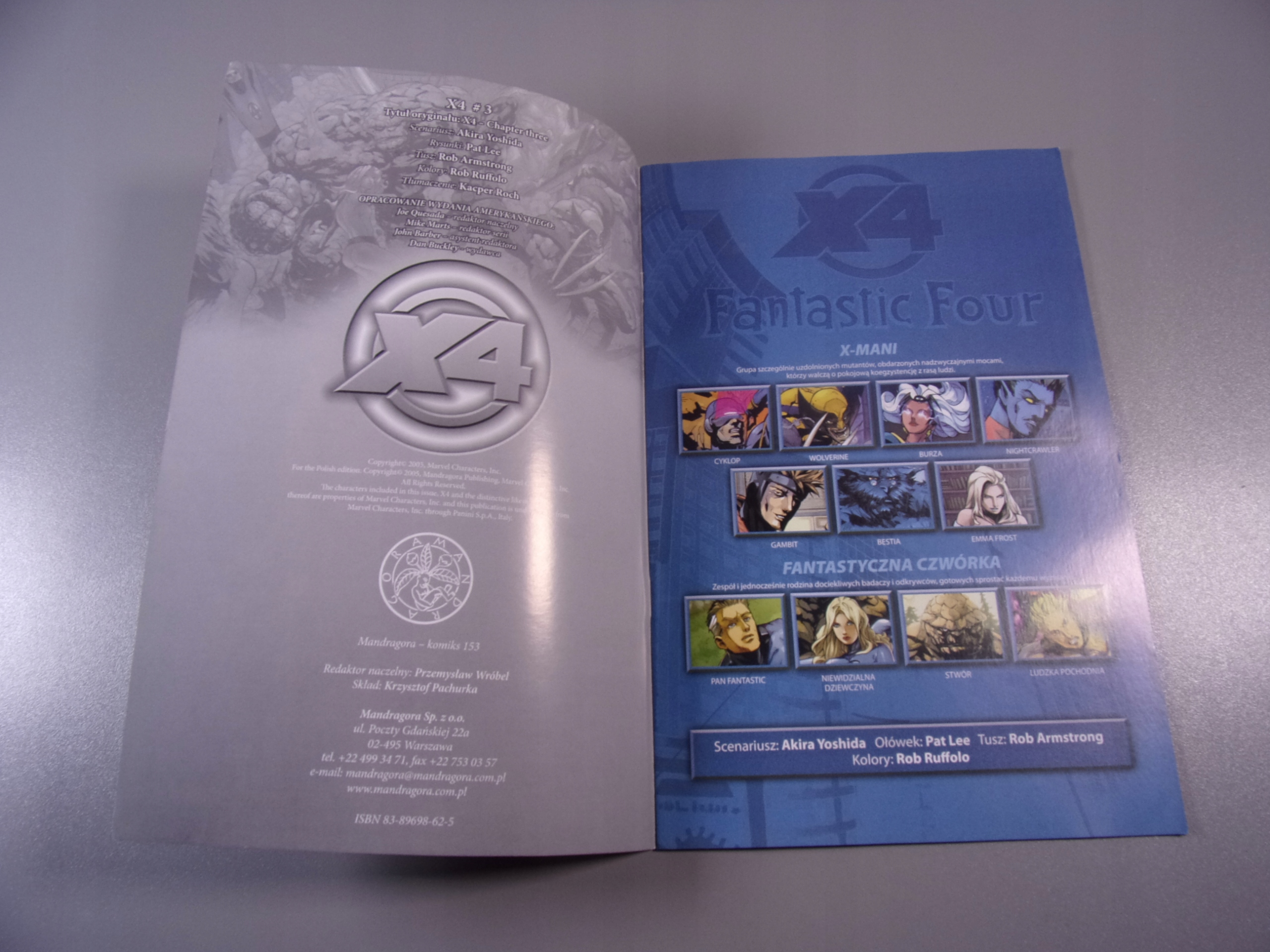 X-MANI i FANTASTYCZNA CZWÓRKA X4 #3 2005 r. MANDRAGORA