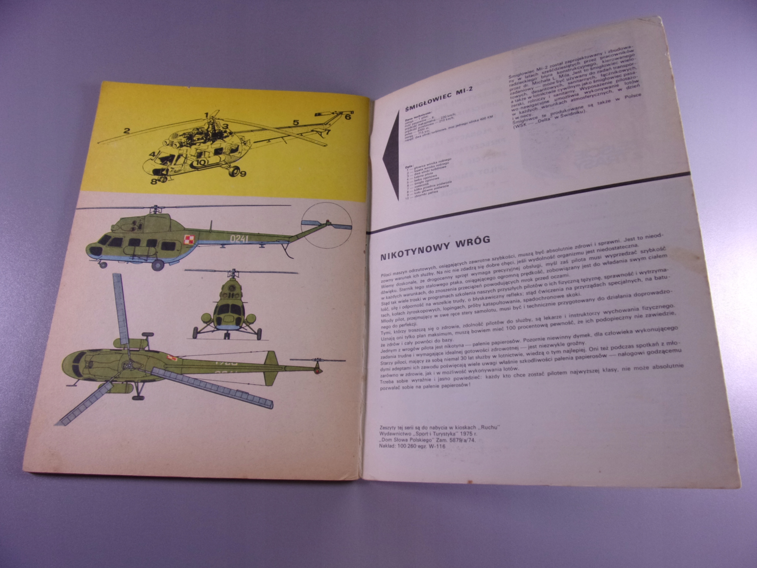 PILOT ŚMIGŁOWCA 2. EGZAMIN wyd. I 1975 r.