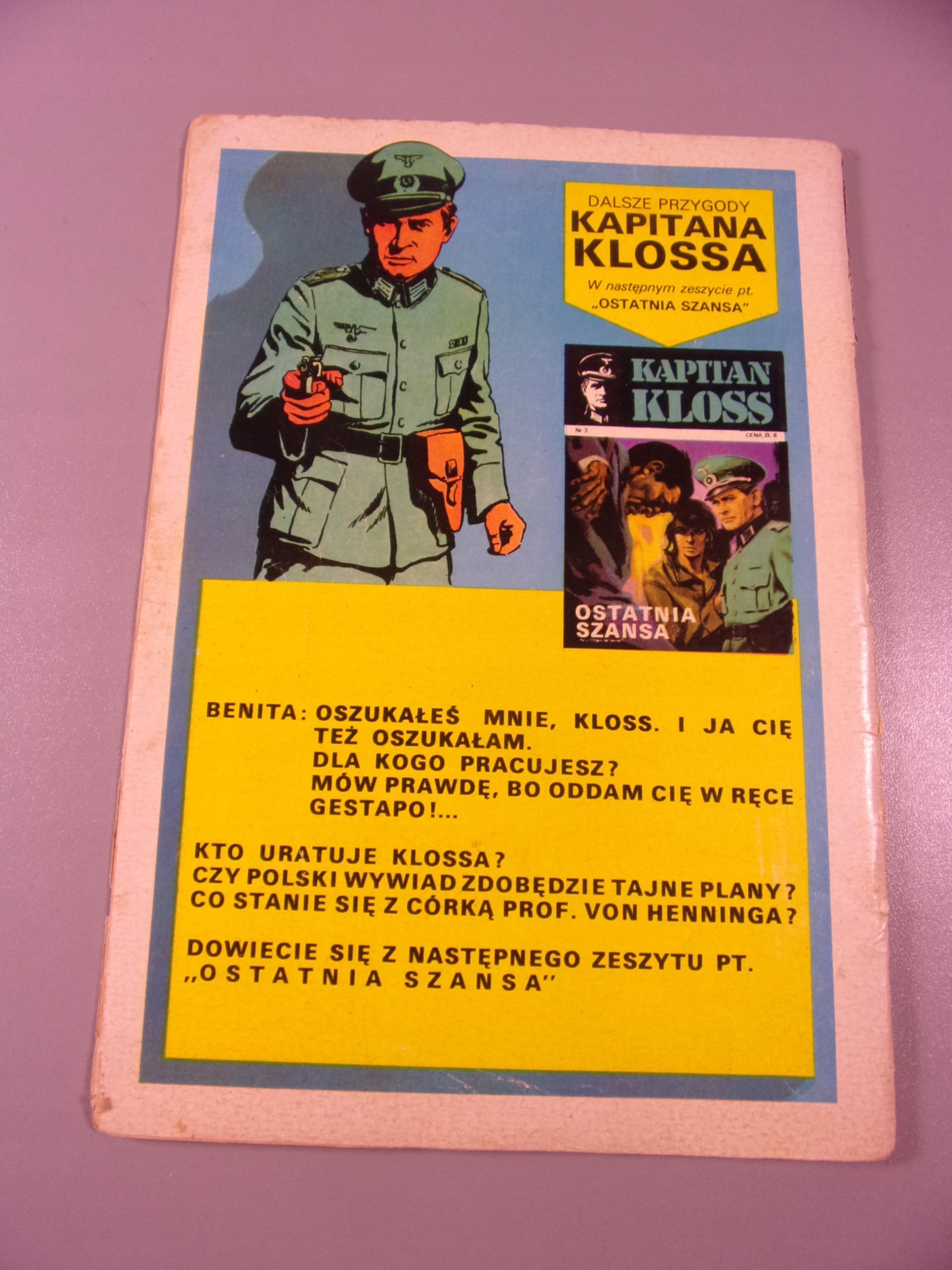 KAPITAN KLOSS WSYPA wyd. I 1971 r.