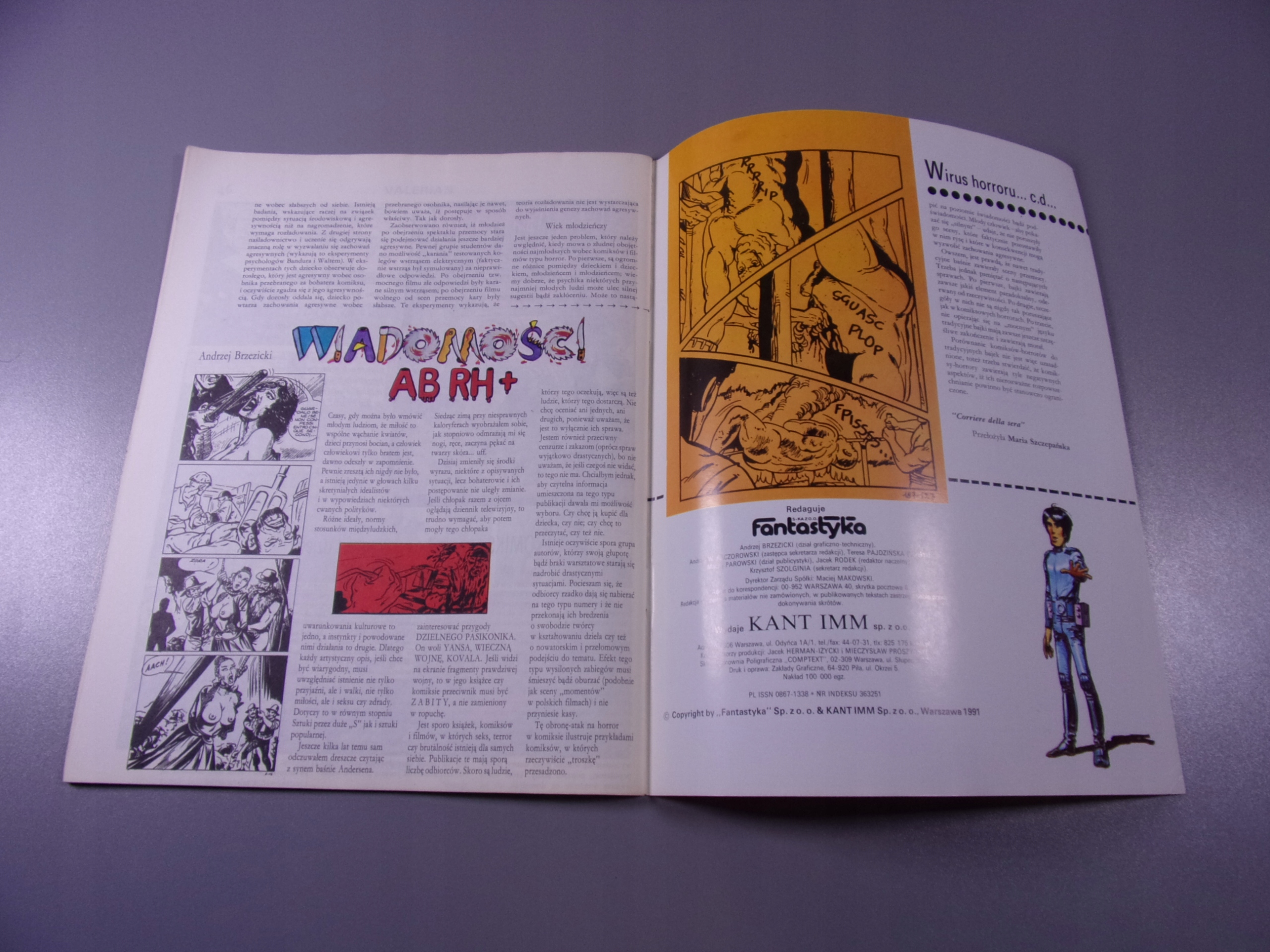 KOMIKS VALERIAN 4. WITAJCIE NA ALFLOLOLU 3/1991 + errata