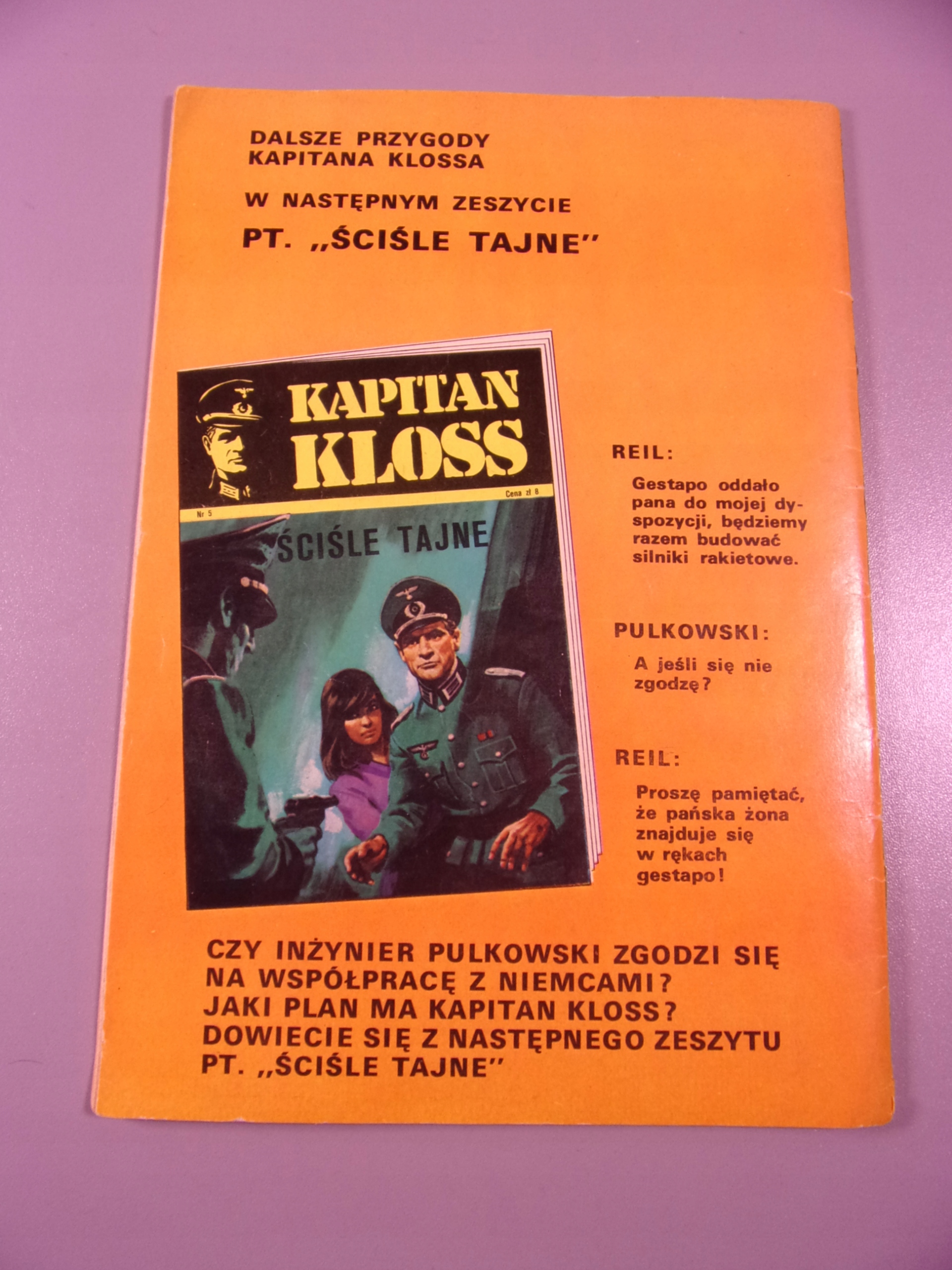 KAPITAN KLOSS KUZYNKA EDYTA wyd. I 1971 r.