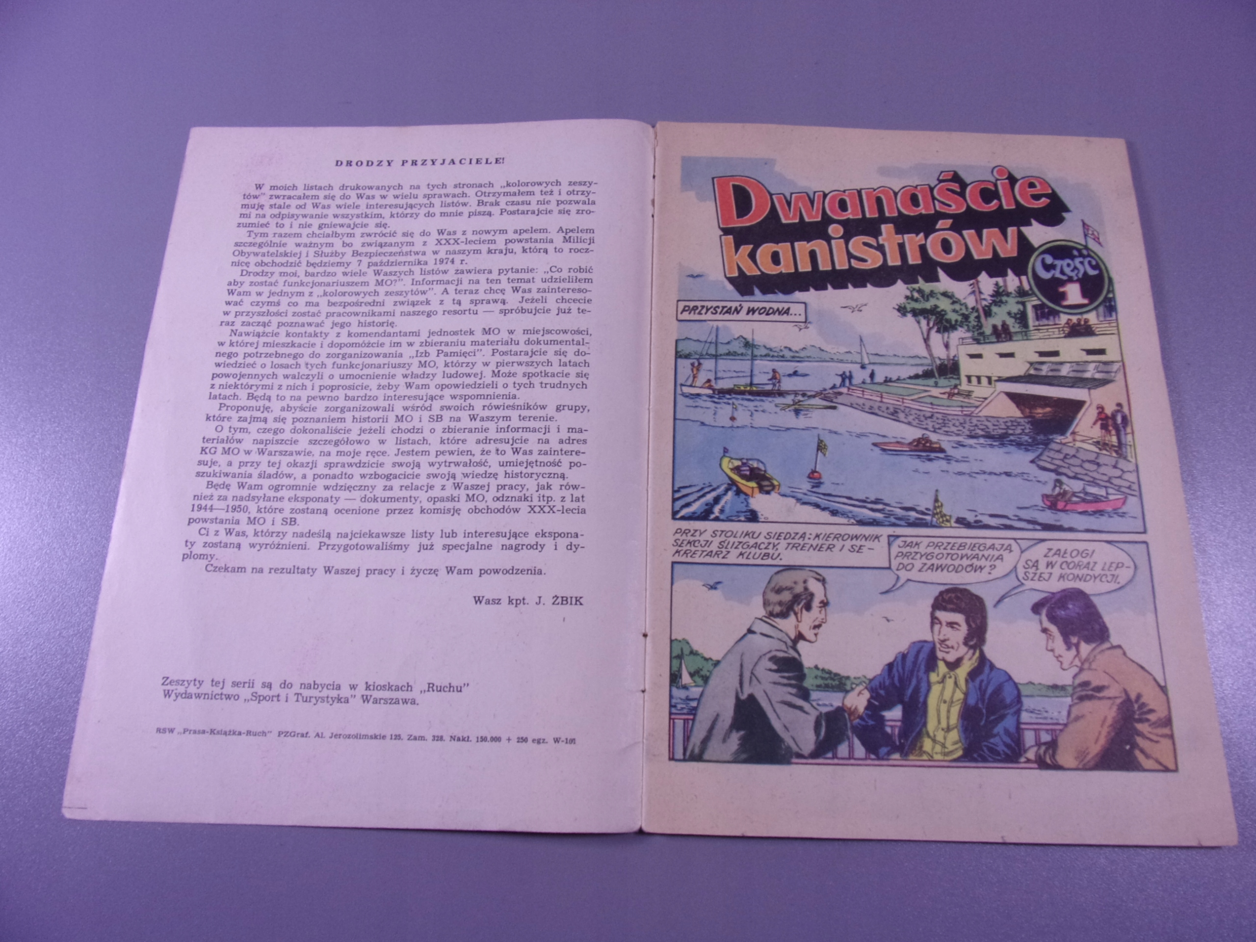 KAPITAN ŻBIK DWANAŚCIE KANISTRÓW wydanie I 1974 r.