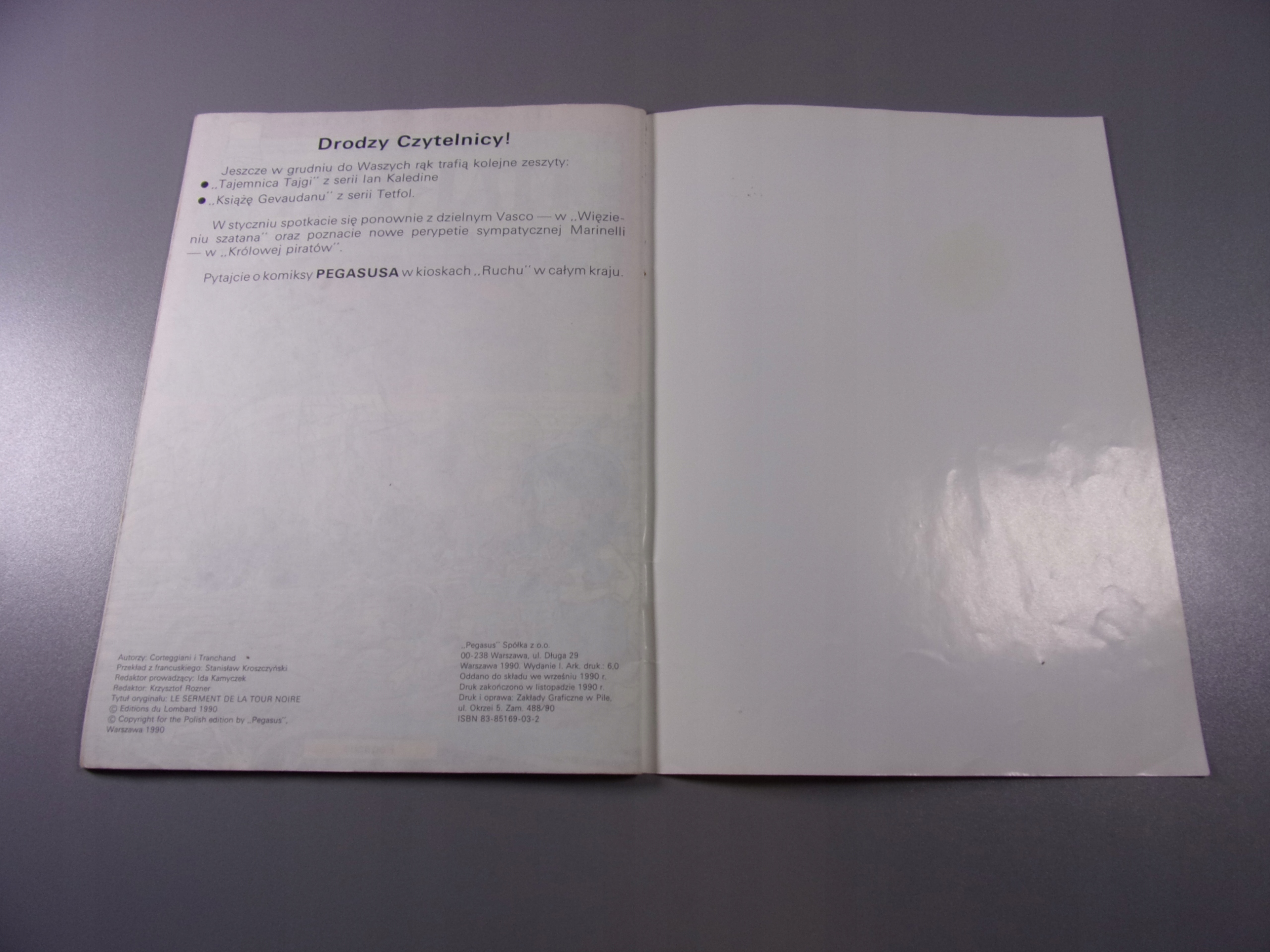 MARINE CZARNA WIEŻA wyd. I 1990 r.