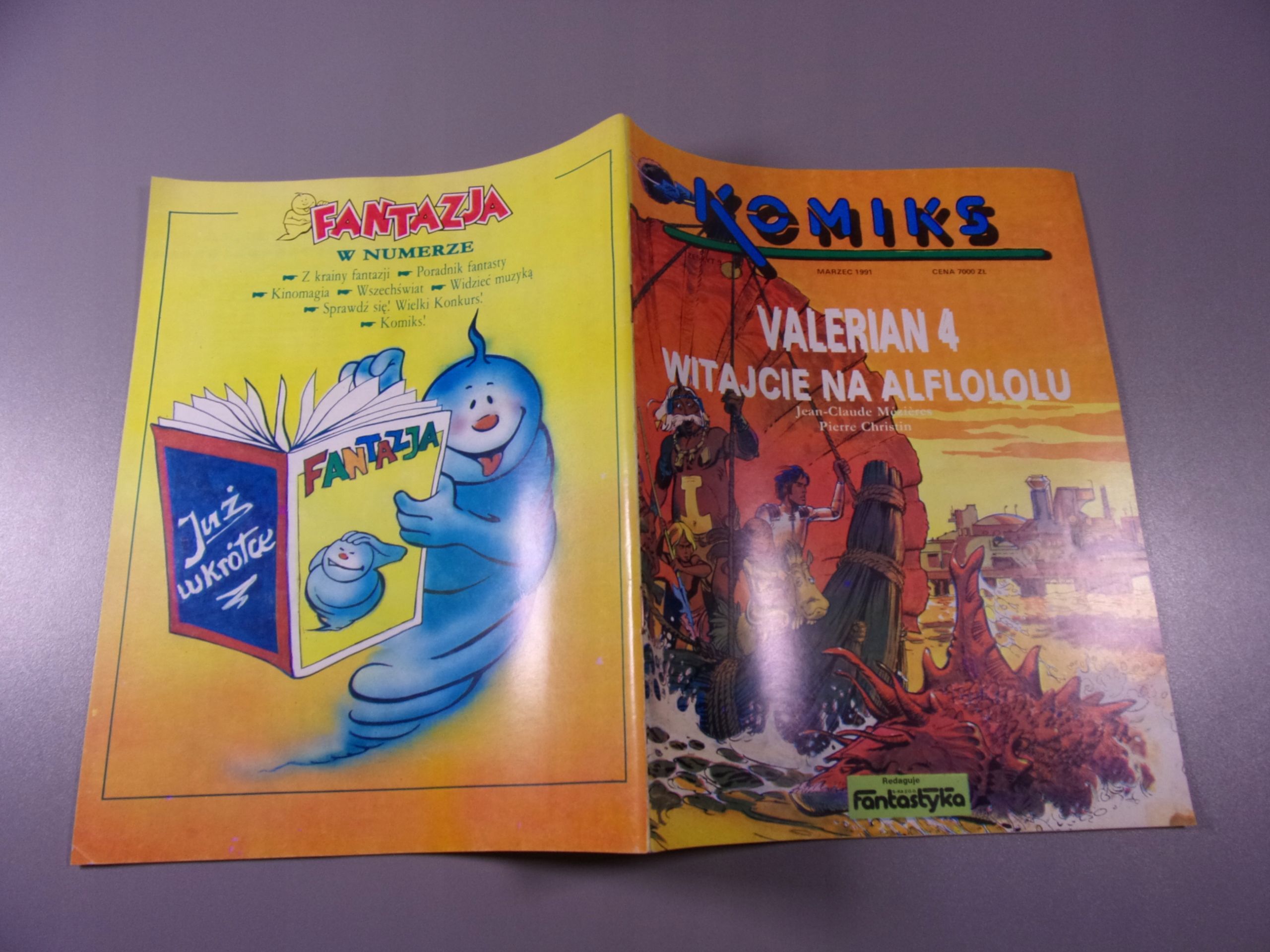 KOMIKS VALERIAN 4. WITAJCIE NA ALFLOLOLU 3/1991 + errata