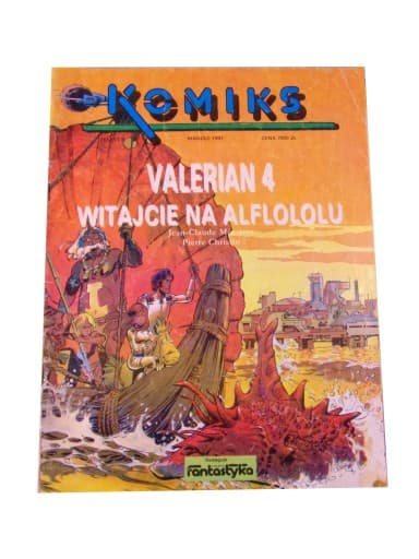 Komiks Fantastyka 9/1991 Valerian 4 Witajcie na Alflololu