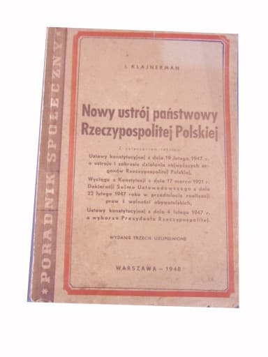 Poradnik Społeczny Nowy Ustrój Państwowy Rzeczypospolitej Polskiej 1948 r.