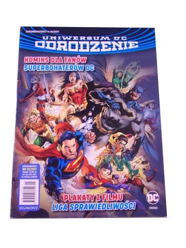 UNIWERSUM DC ODRODZENIE KOMIKS i PLAKATY Z FILMU LIGA SPRAWIEDLIWOŚCI 2017r